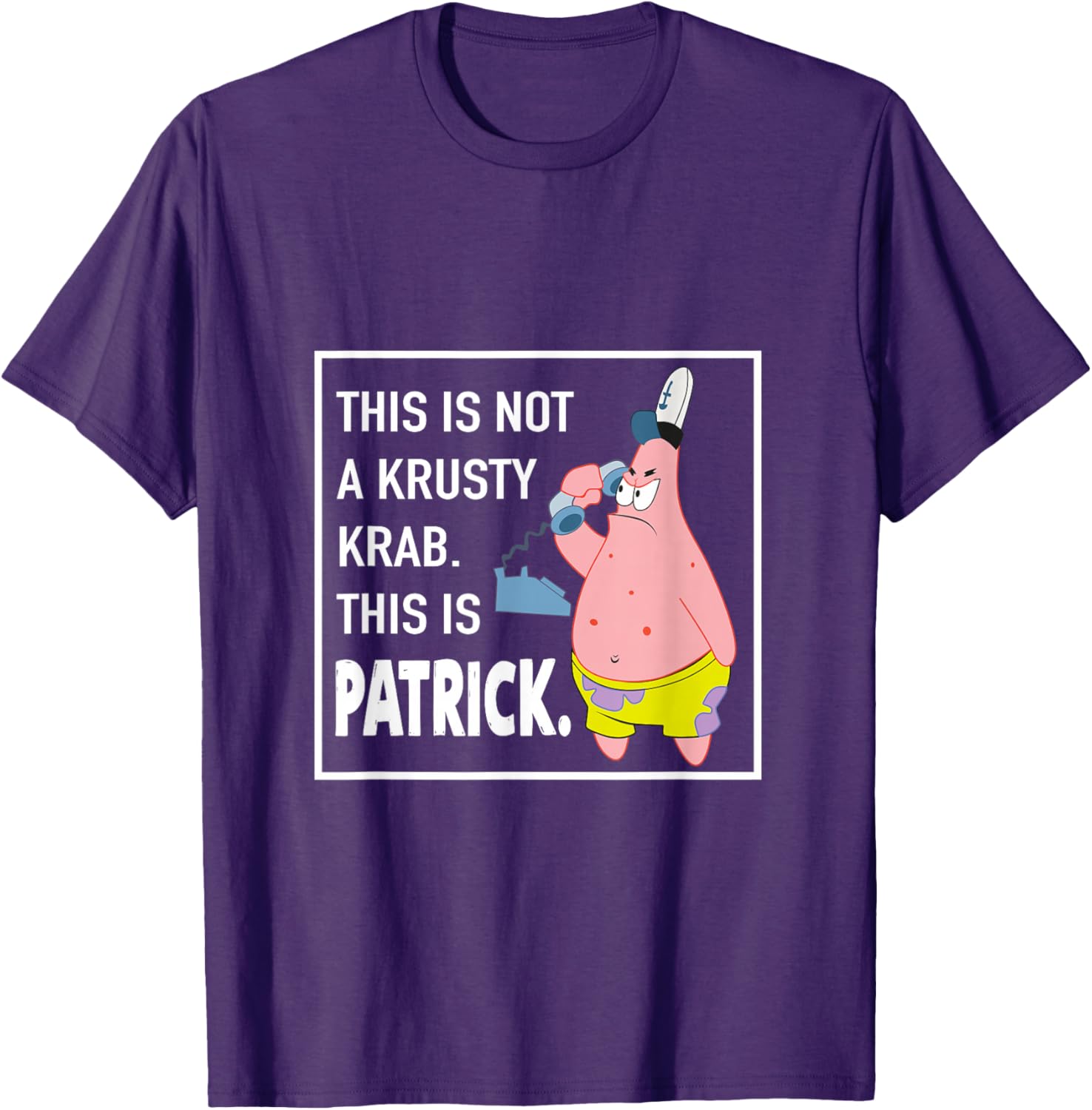 Patrick Star This is Not a Krusty Krab T-Shirt Fun Ocean Theme Apparel - 18