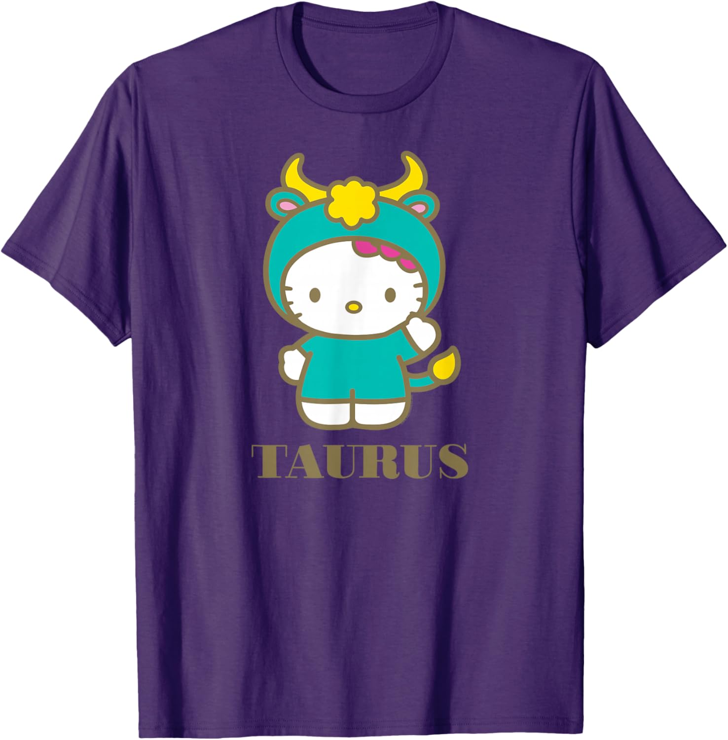 Hello Kitty Taurus Zodiac T-Shirt Cute Astrology Fashion Tee for Fans - 18