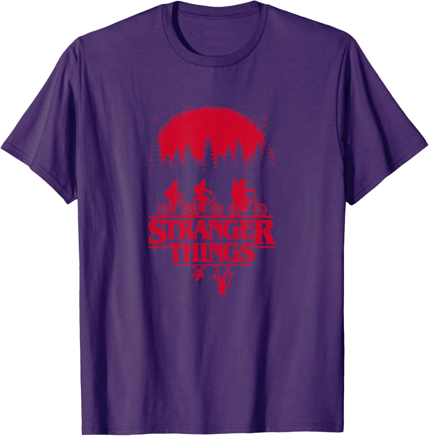 Stranger Things Upside Down Silhouette Group Shot T-Shirt for Fans - 15