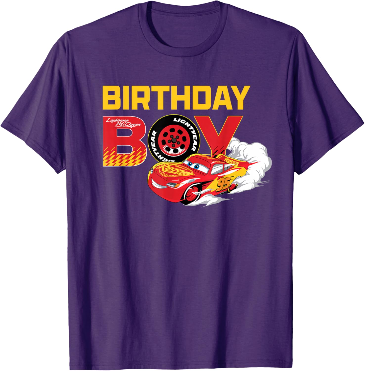 Lightning McQueen Birthday Boy T-Shirt for Disney Pixar Cars Fans - 8