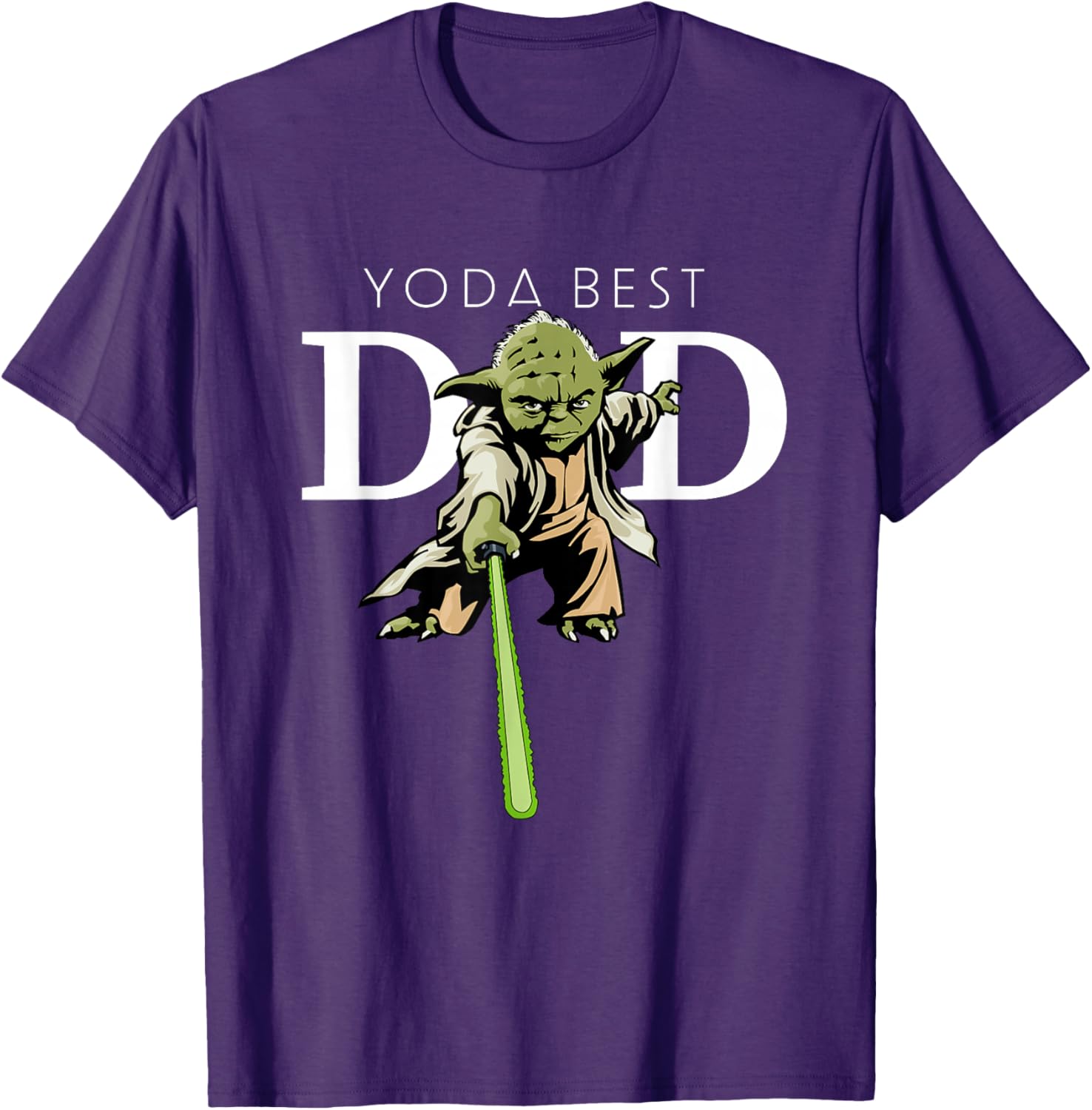 Star Wars Yoda Lightsaber Best Dad Father's Day T-Shirt for Dads - 12