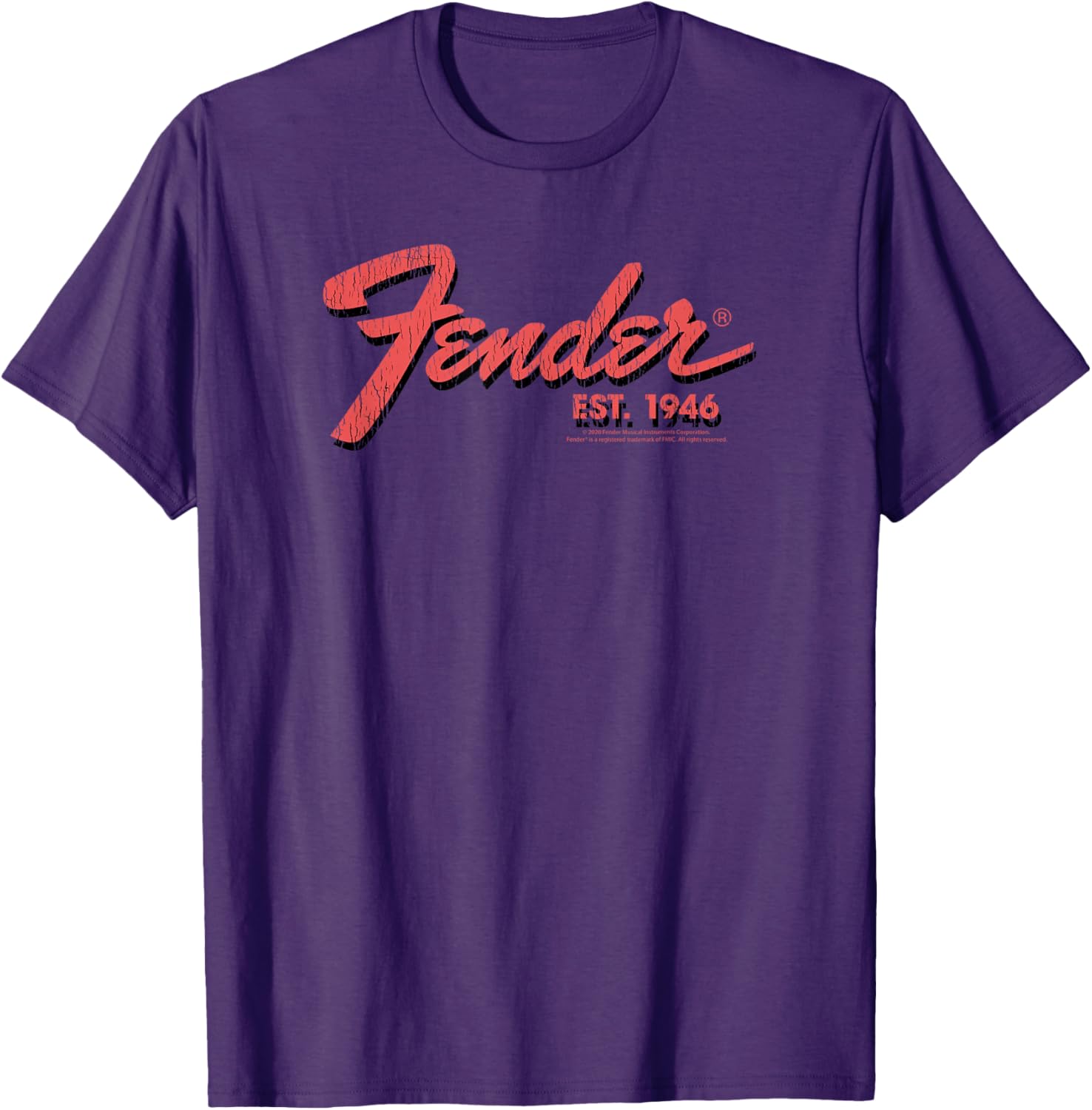 Fender Est. 1946 Classic Centered Logo T-Shirt for Music Lovers - 5