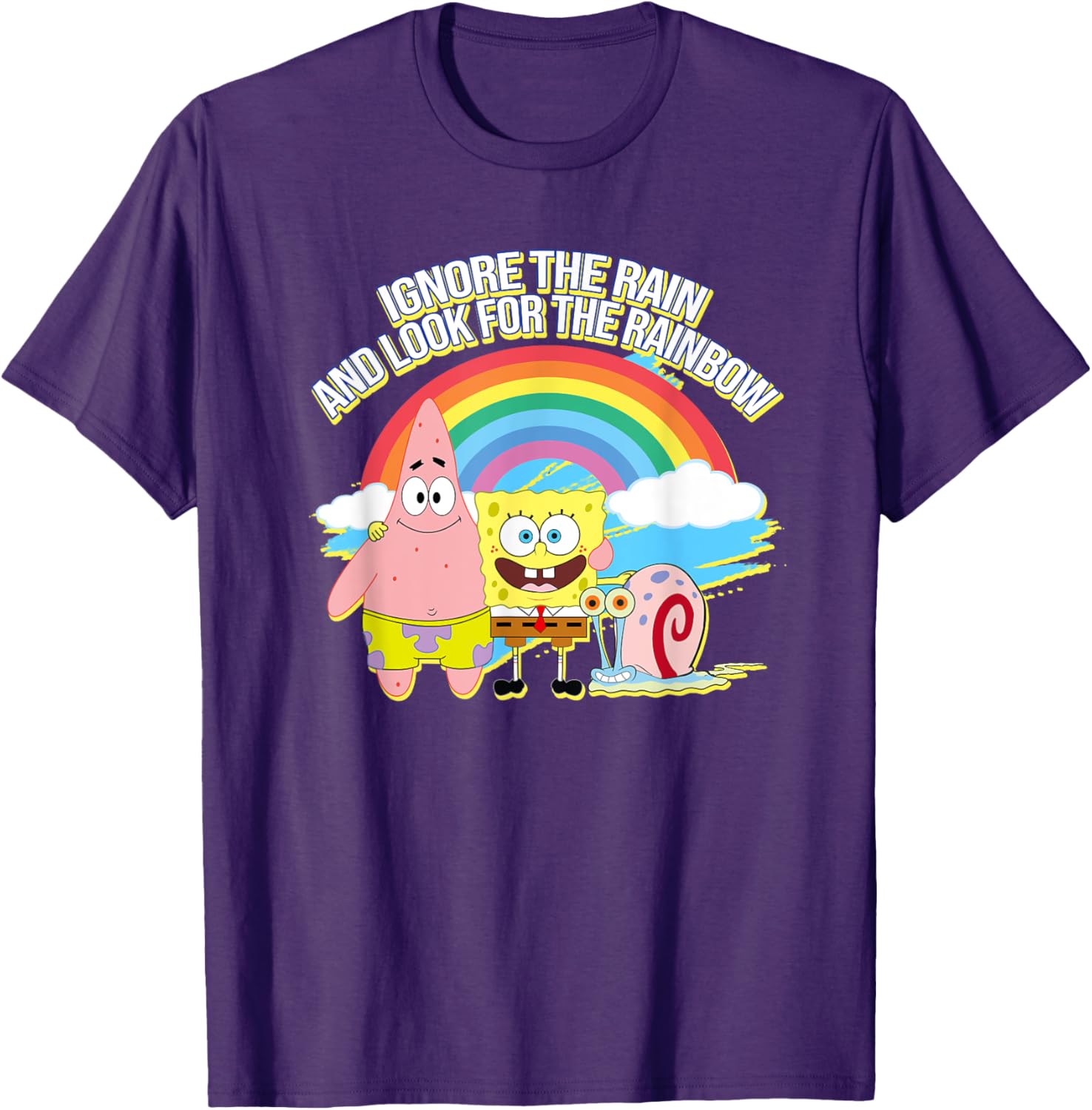 Mademark SpongeBob SquarePants Rainbow T-Shirt for Fun Casual Style - 3