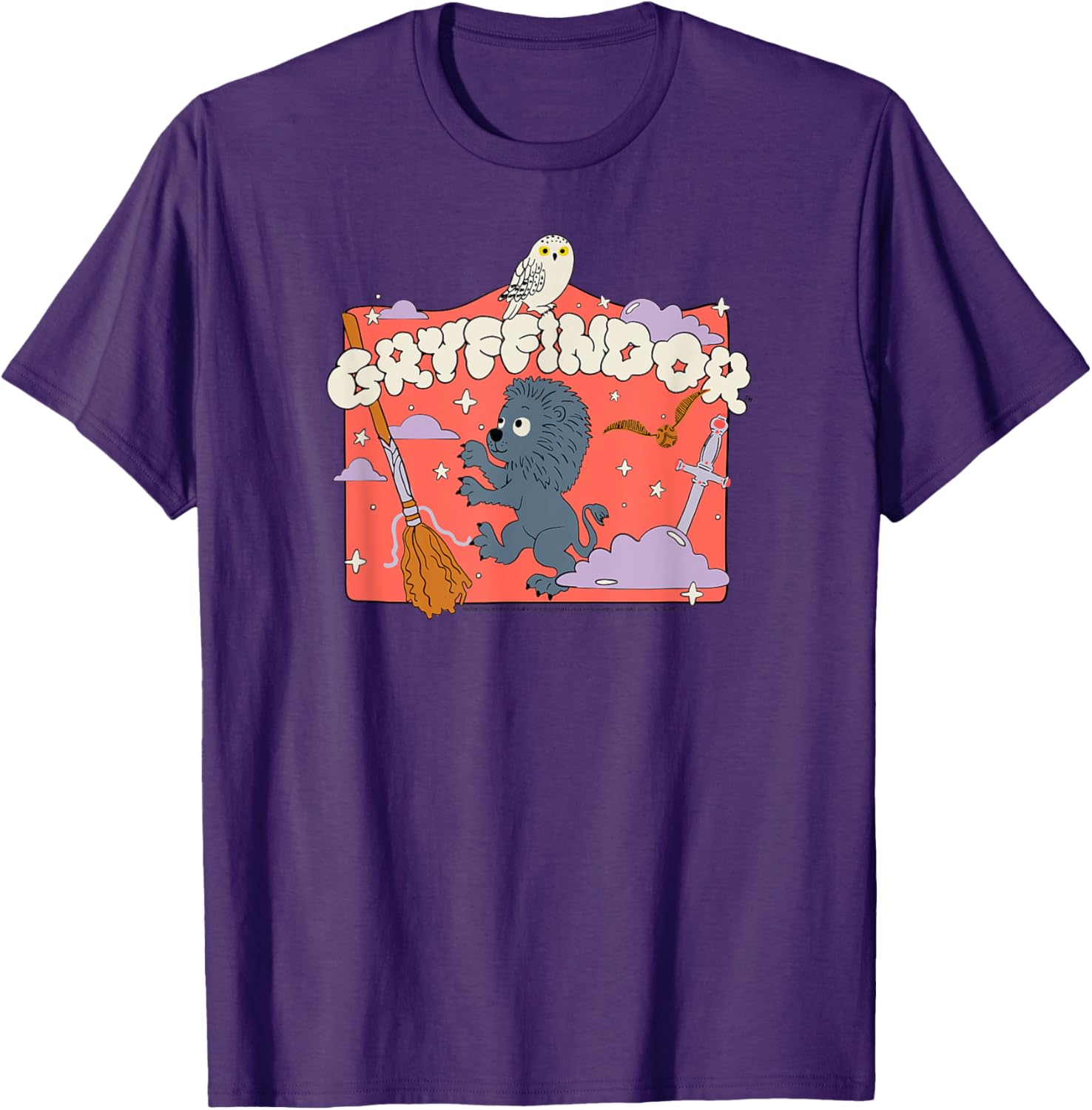 Harry Potter Gryffindor Cartoon Scene T-Shirt for Fans and Kids - 1