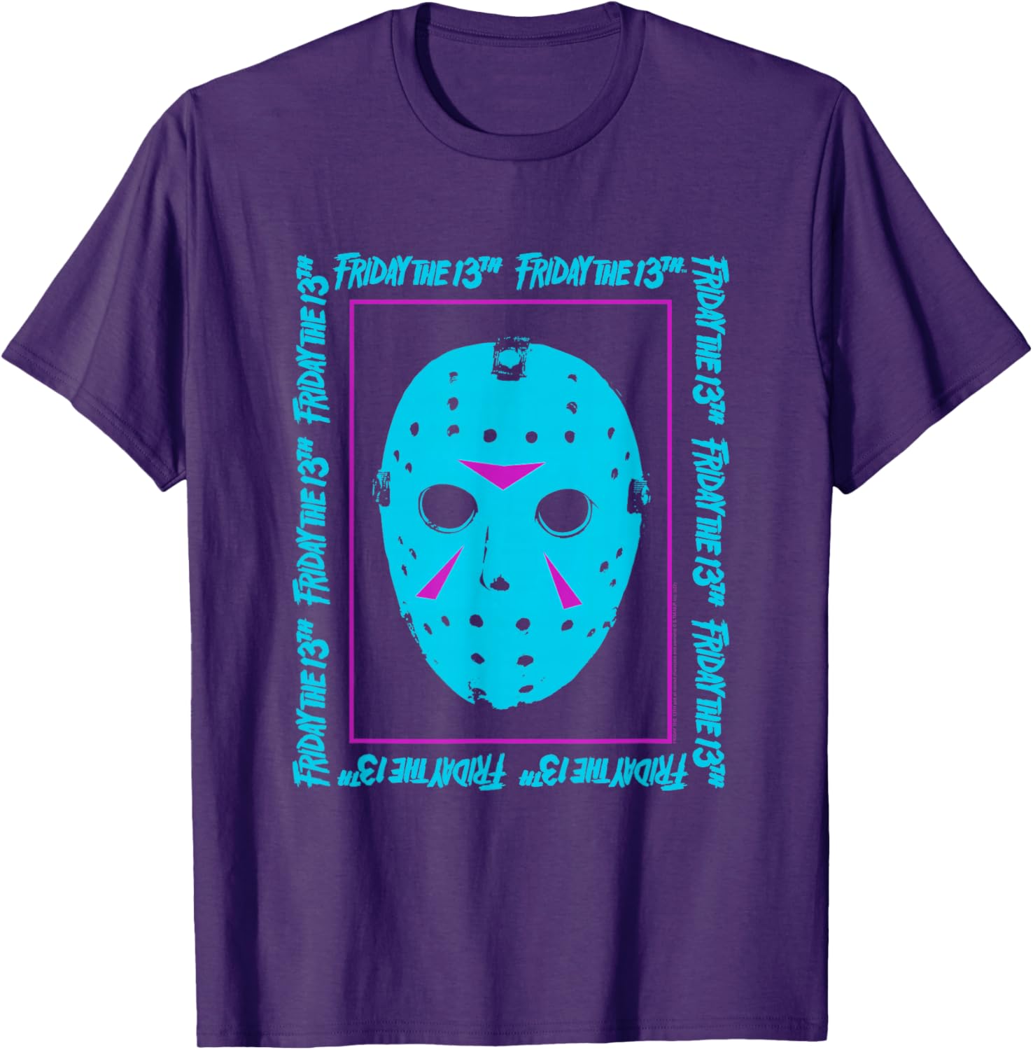 Ripple Junction Friday the 13th 1980 Blue Mask Frame T-Shirt for Fans - 7