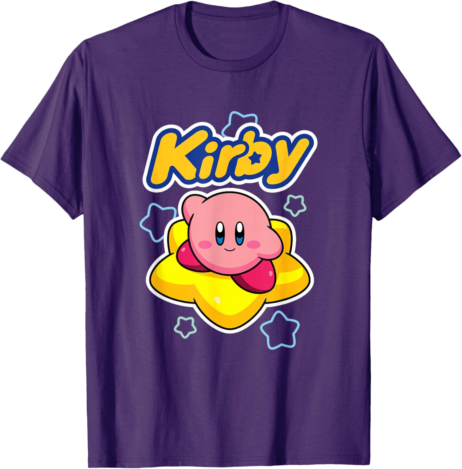 Kirby Big Star Surfing Portrait T-Shirt for Fans of Nintendo Adventure - 6
