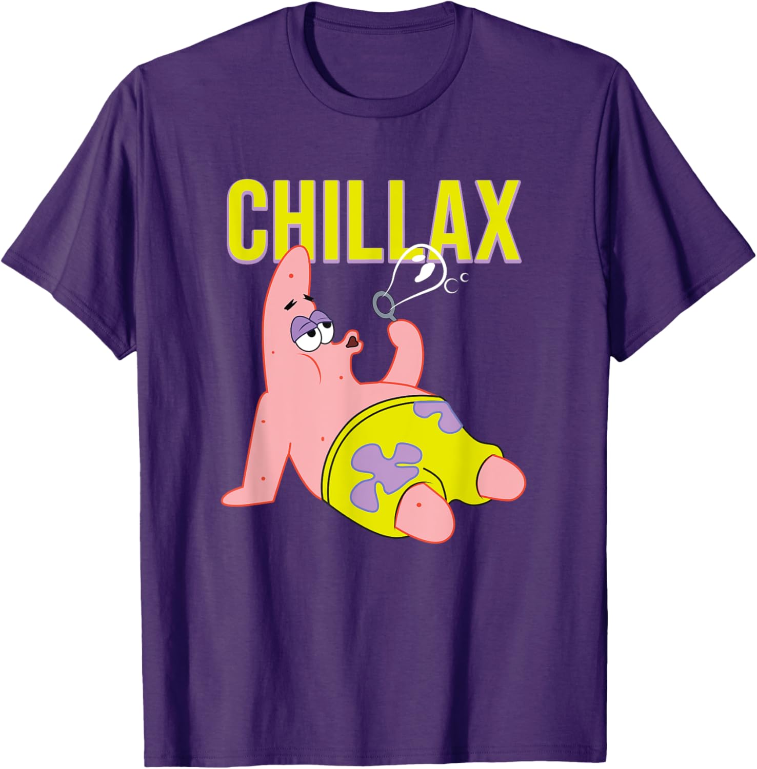 Mademark SpongeBob Patrick Star Chillax T-Shirt for Fun Summer Style - 19