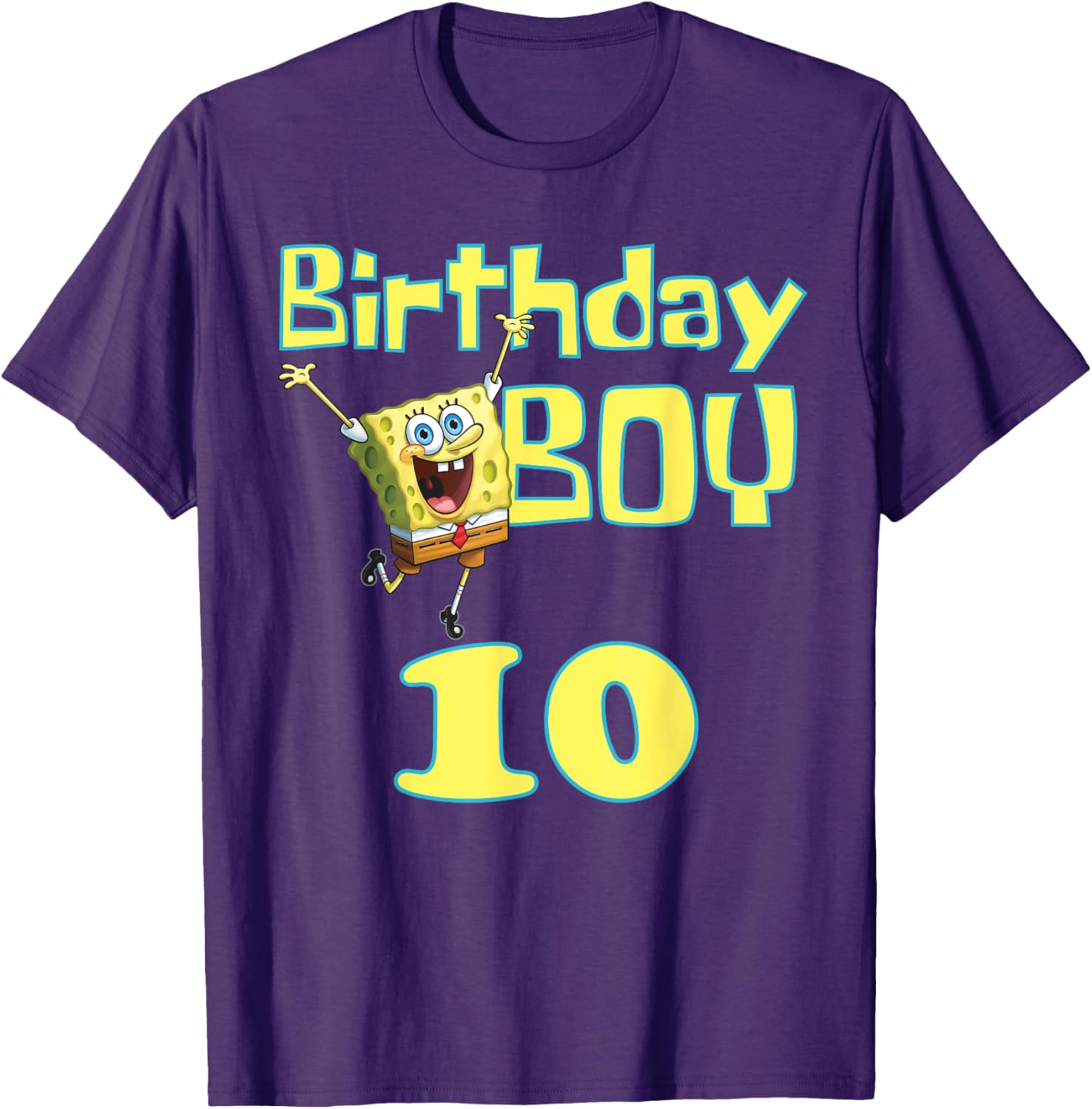 Mademark SpongeBob SquarePants Birthday Boy 10 T-Shirt for Kids - 14