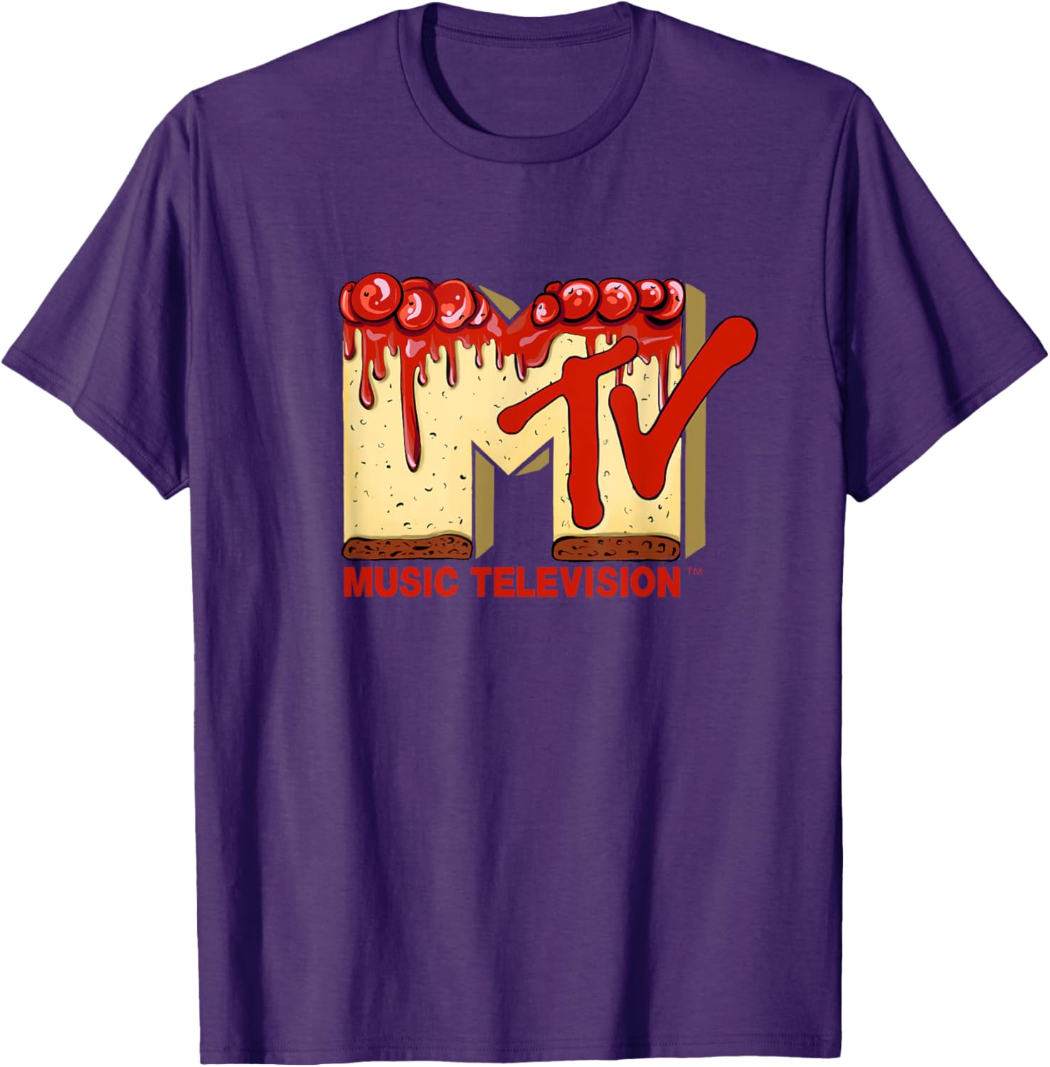 Mademark x MTV Cherry Pie Cake T-Shirt - Original MTV Logo Apparel - 1