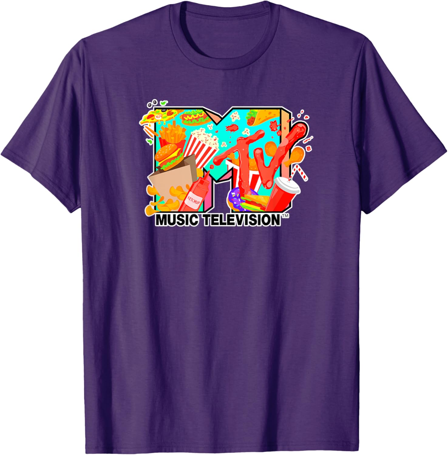 Mademark x MTV Fast Food Lovers T-Shirt for Music Fans and Foodies - 16