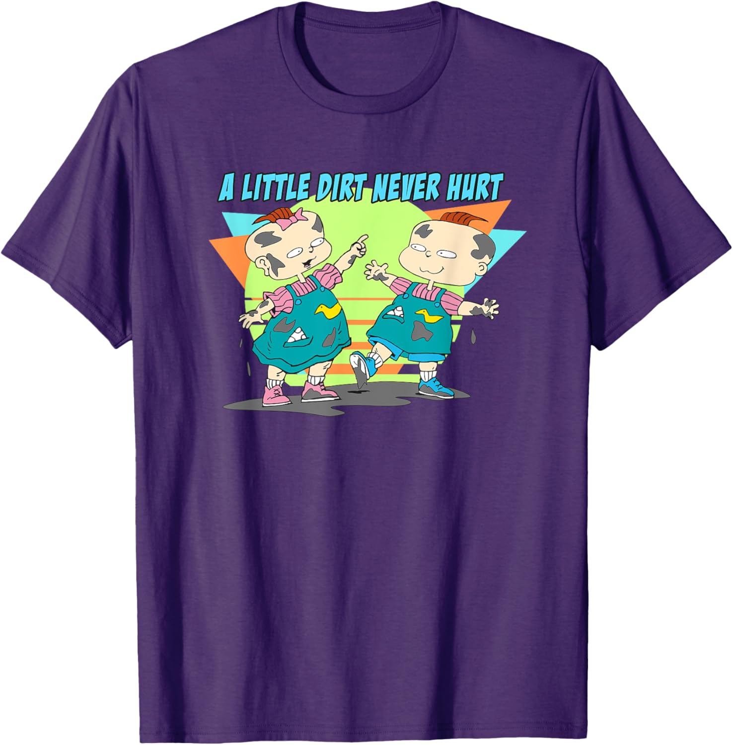 Mademark Rugrats Phil & Lil T-Shirt - Fun Dirt Themed Kids Clothing - 4