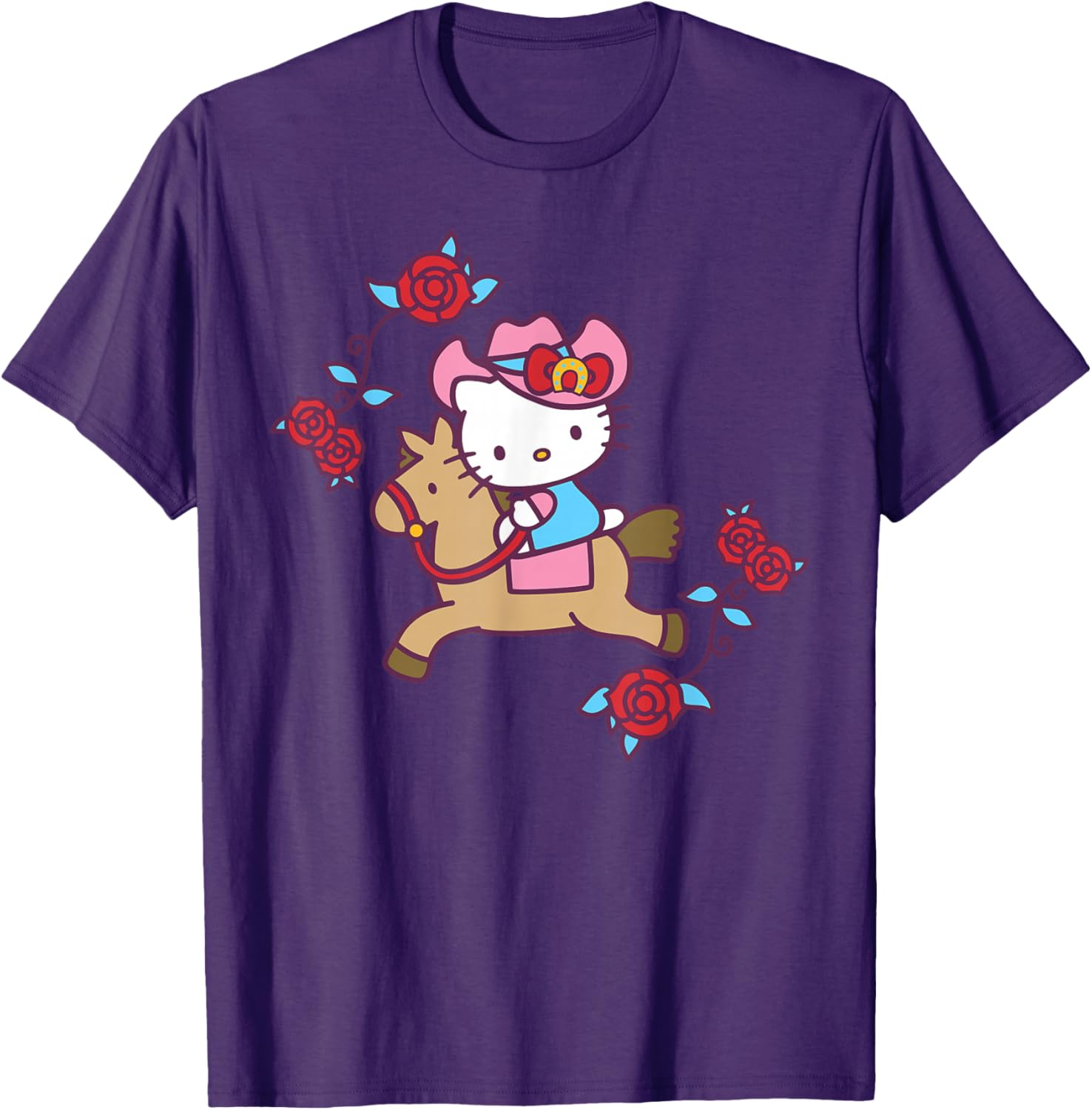 Hello Kitty Derby Horseback Riding T-Shirt for Fun Equestrian Style - 5
