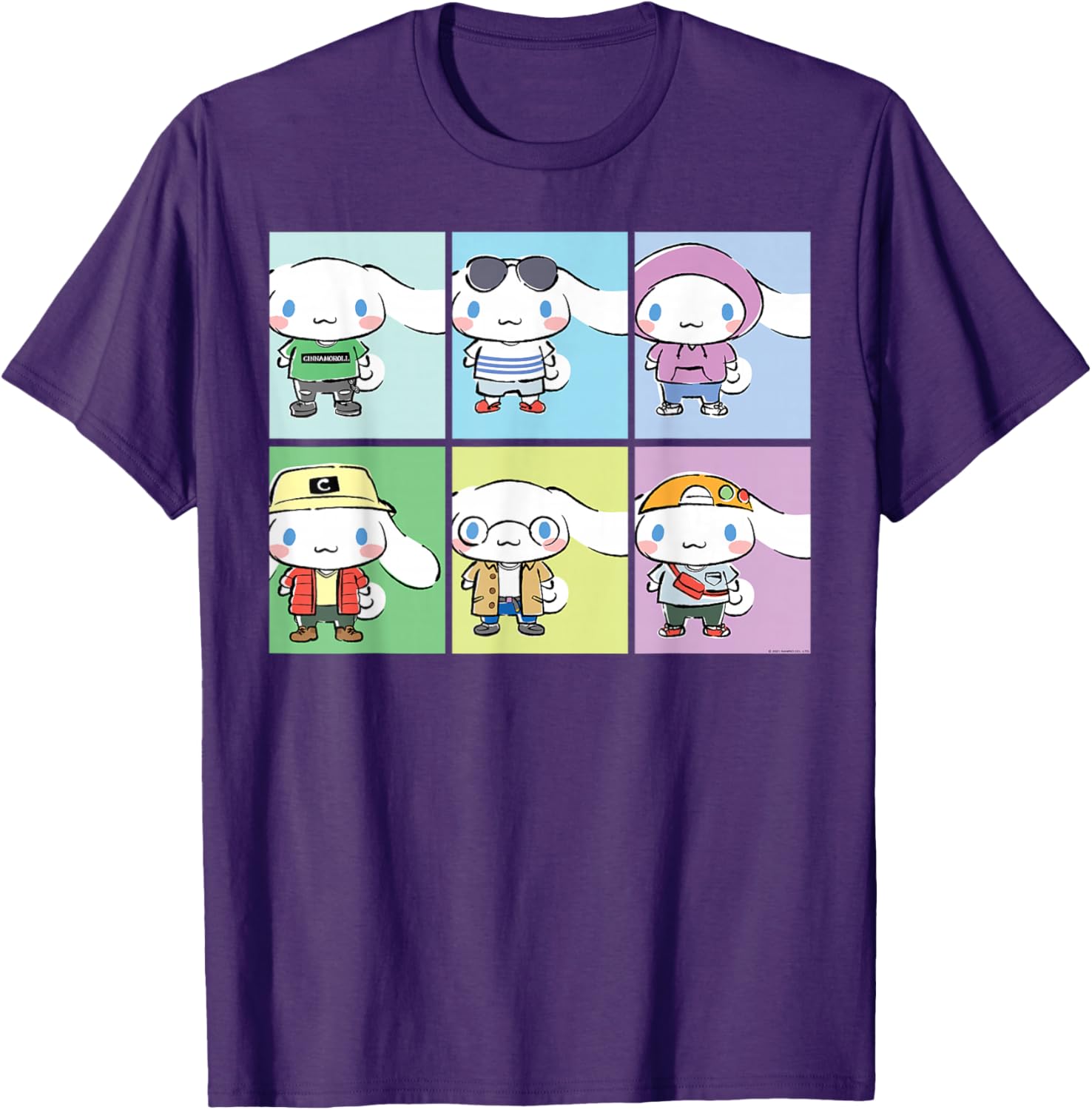 Cinnamoroll Collection Streetwear Squares T-Shirt for Trendy Fashion Lovers - 7