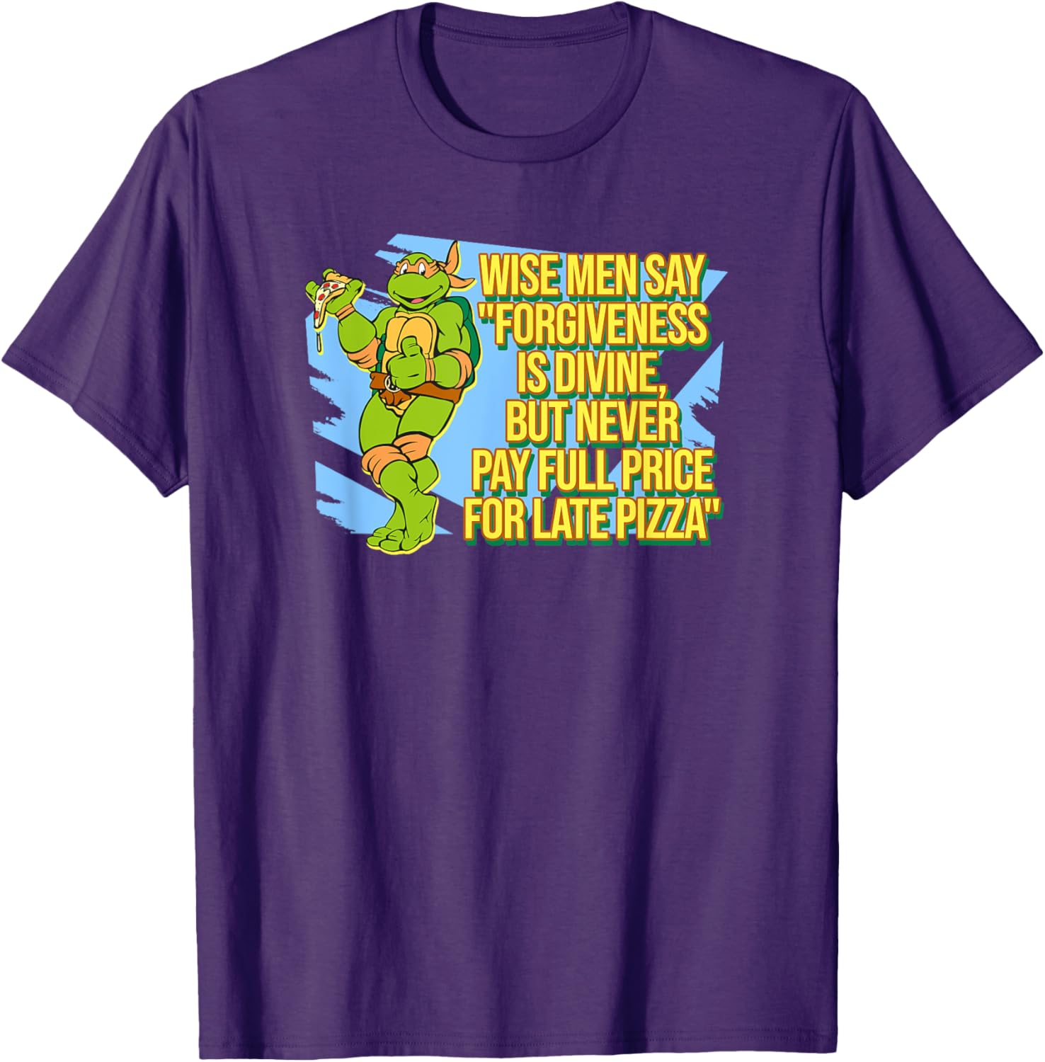 Mademark Teenage Mutant Ninja Turtles Michelangelo Late Pizza T-Shirt - 14