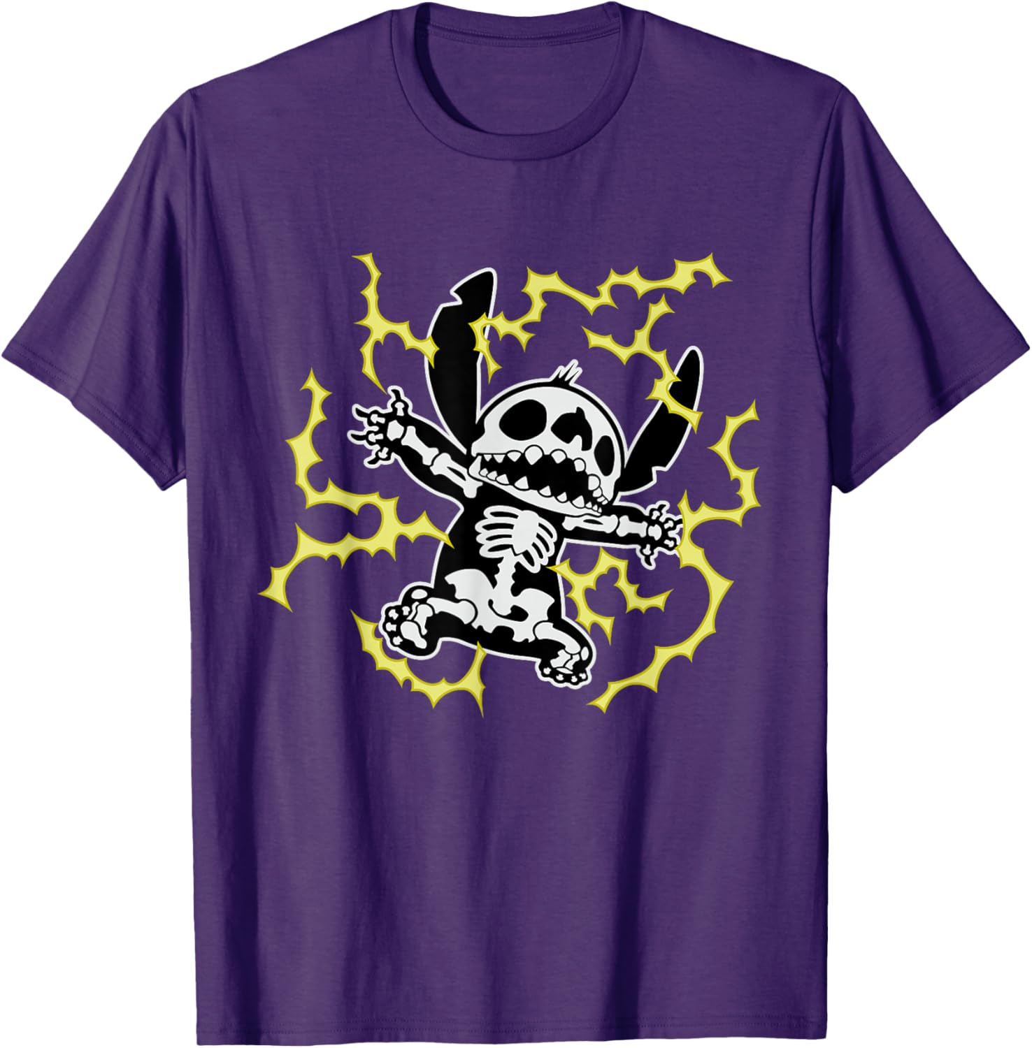 Disney Stitch Skeleton Halloween T-Shirt for Fun and Festive Celebrations - 19