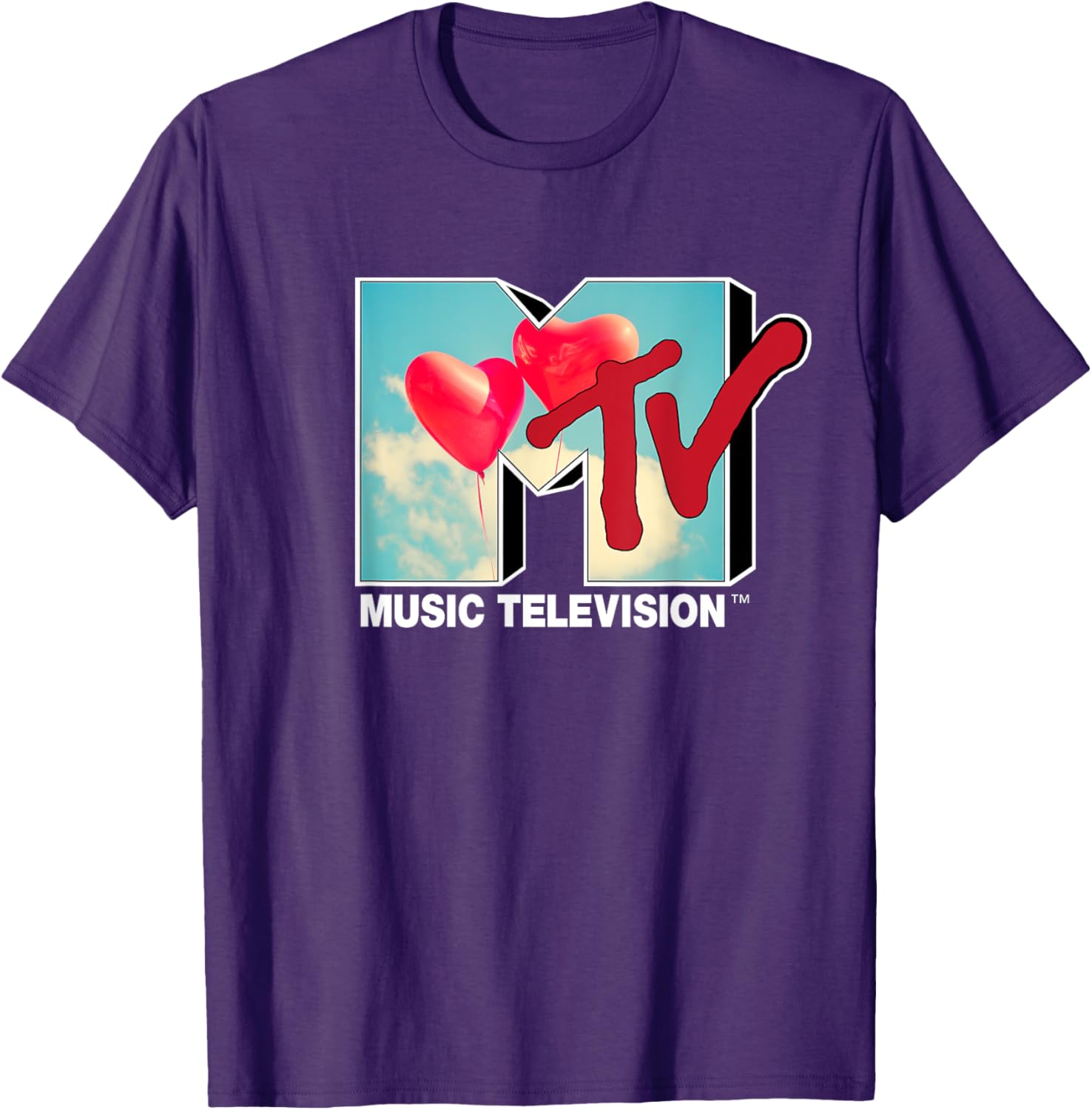 Mademark x MTV Red Heart Balloon T-Shirt for Trendy Fashion Lovers - 5