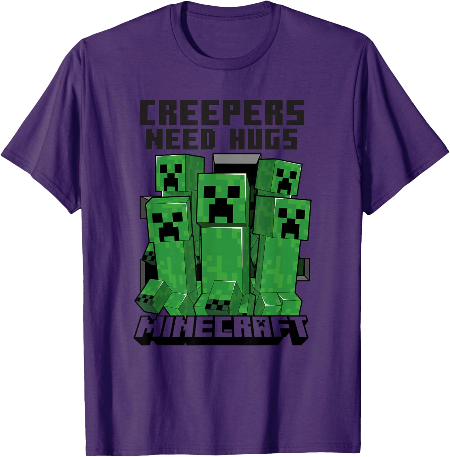 Minecraft Creepers Need Hugs March T-Shirt for Gamers and Fans - 11