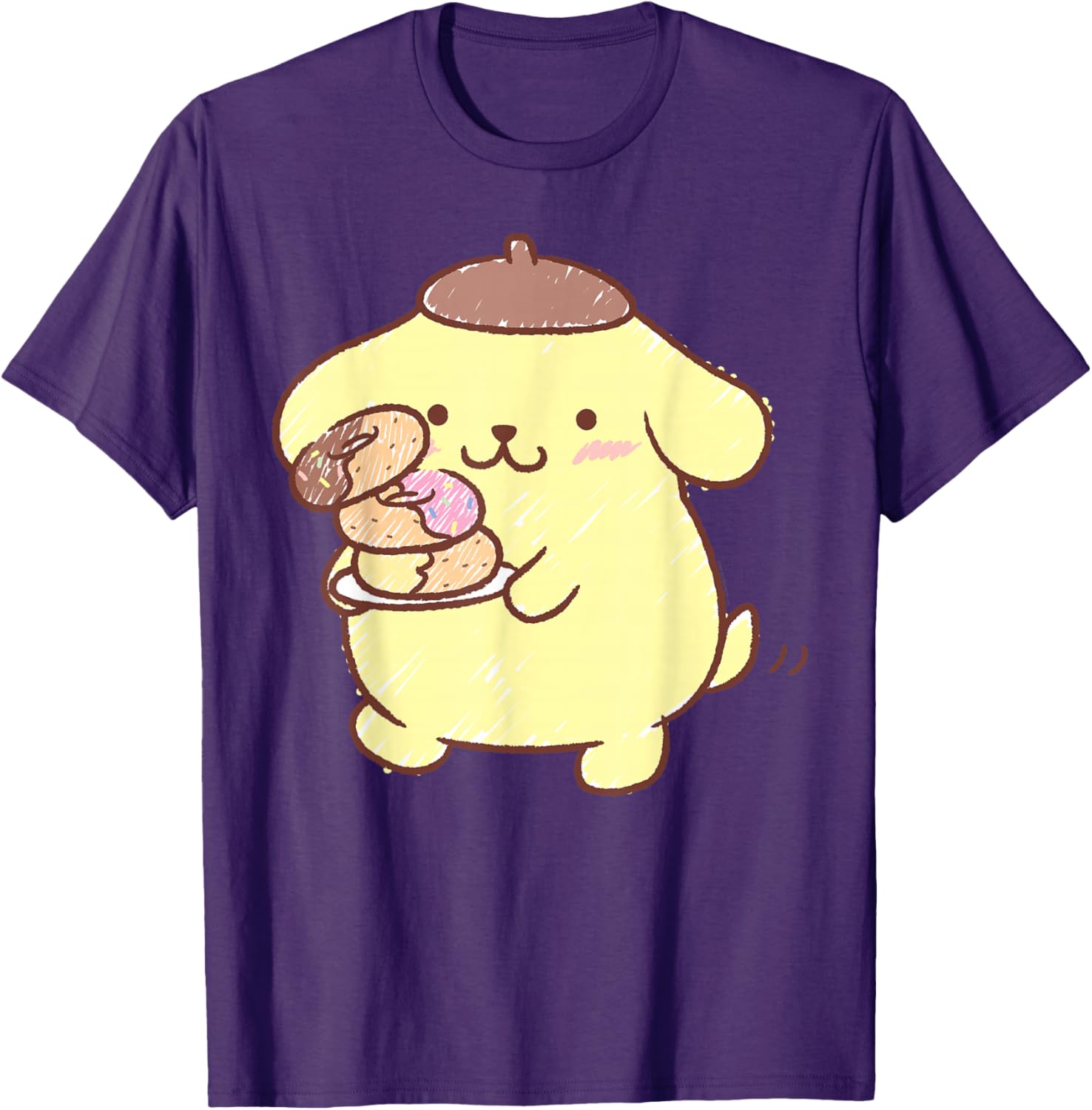 Pompompurin Donuts T-Shirt Cute & Comfy Clothing for Fans - 14