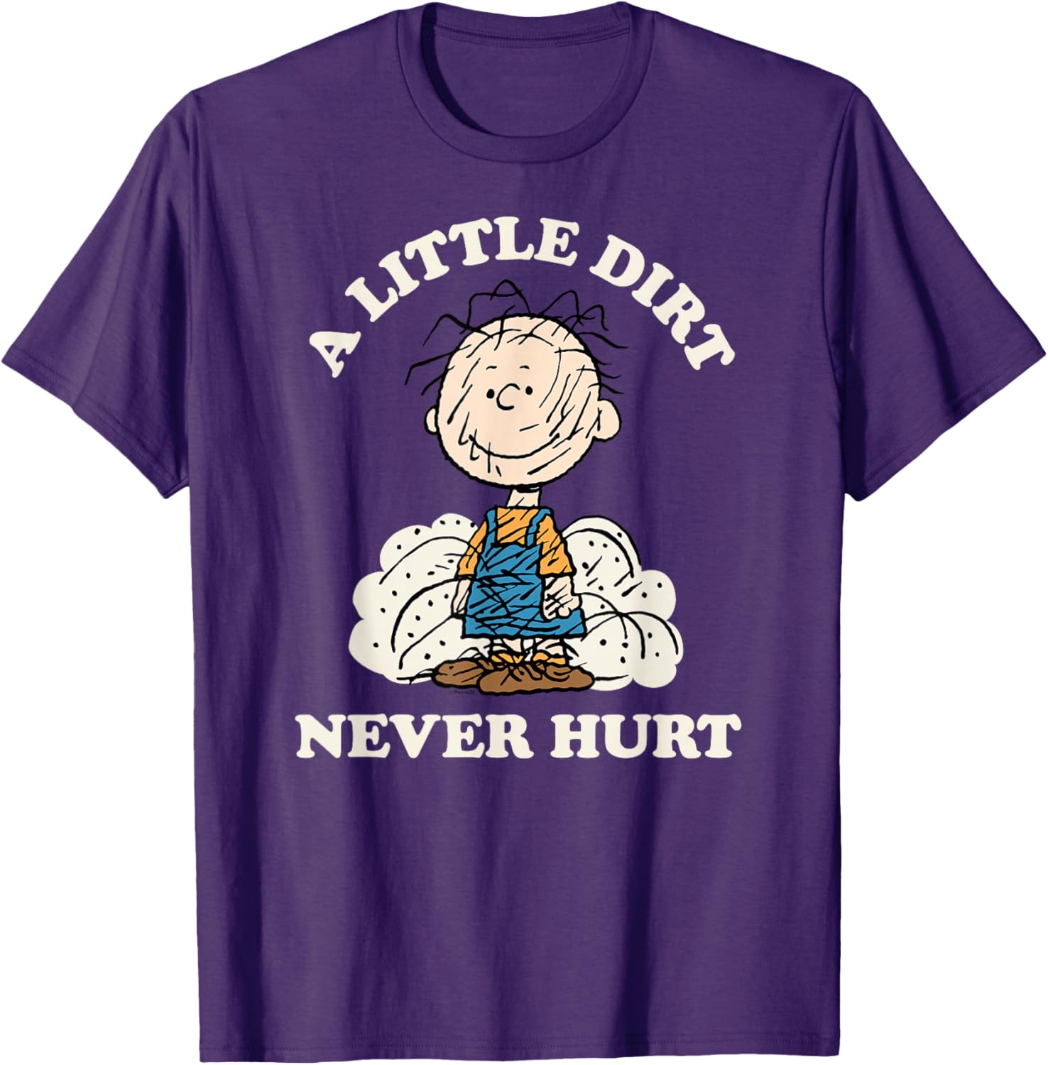 Peanuts Pigpen Little Dirt Never Hurt T-Shirt for Fun Casual Wear - 8