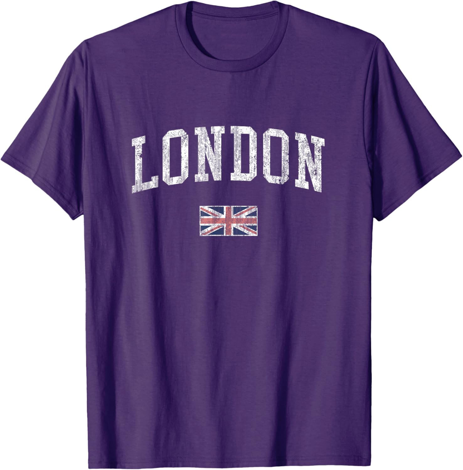 London Vintage Sports T-Shirt with British Flag Design for Men and Women - 14
