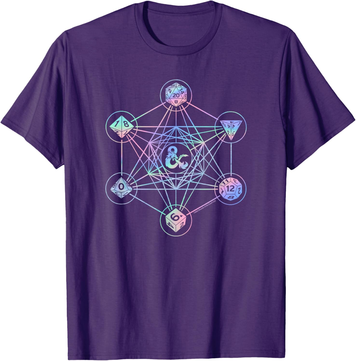 Dungeons and Dragons Geometric Hologram Logo T-Shirt for Gamers - 1