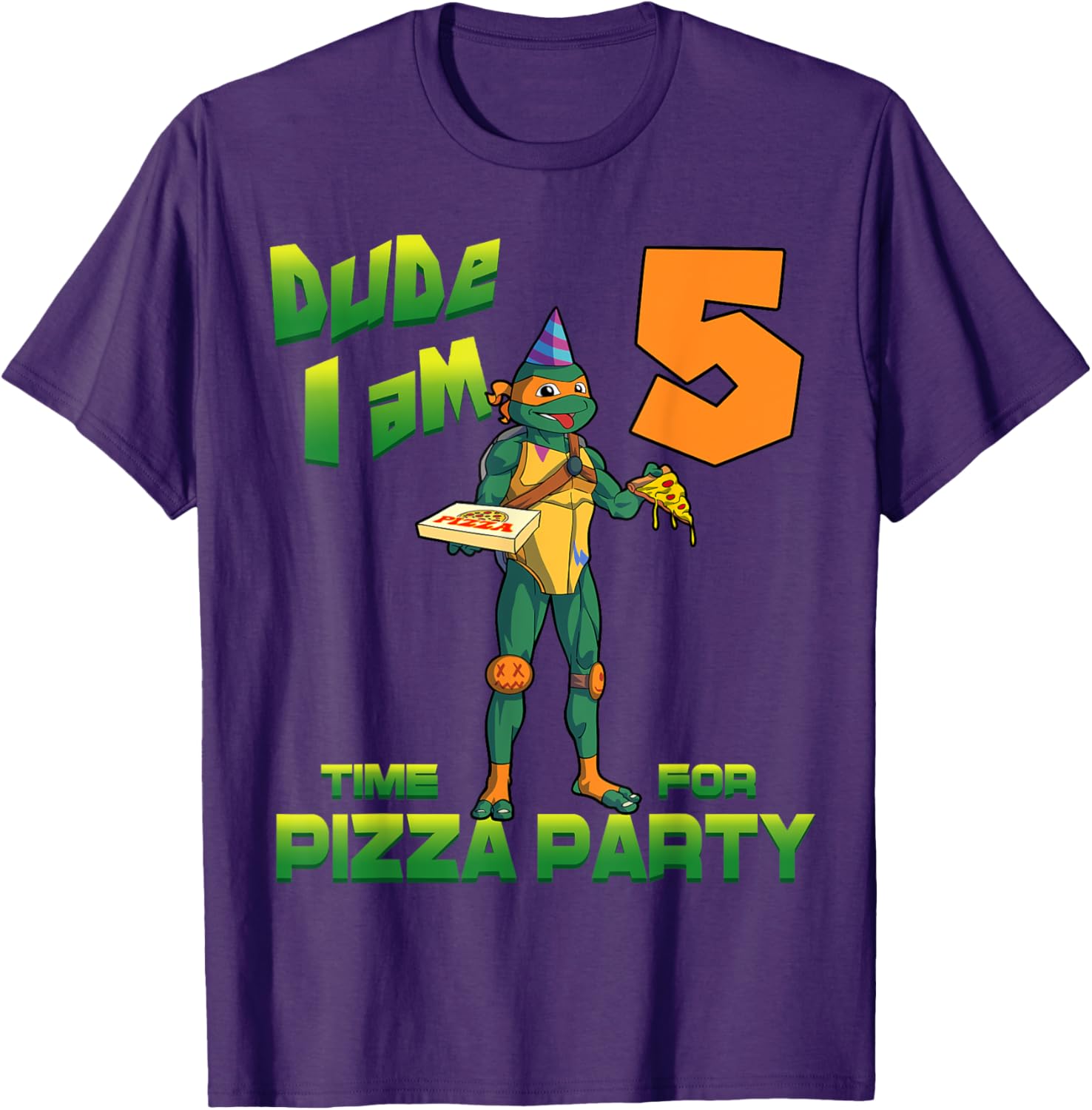 Mademark Teenage Mutant Ninja Turtles Michelangelo Pizza Party T-Shirt - 11