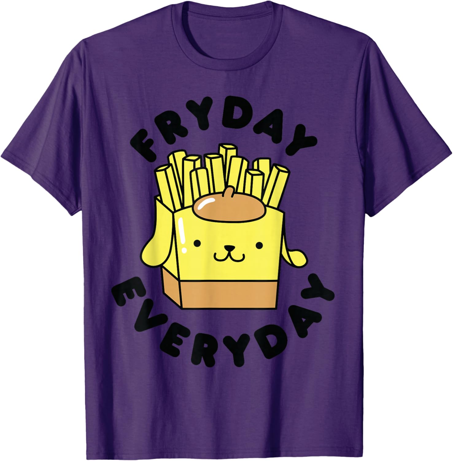 Pom Pom Purin French Fries Fryday T-Shirt for Fun Casual Wear - 2