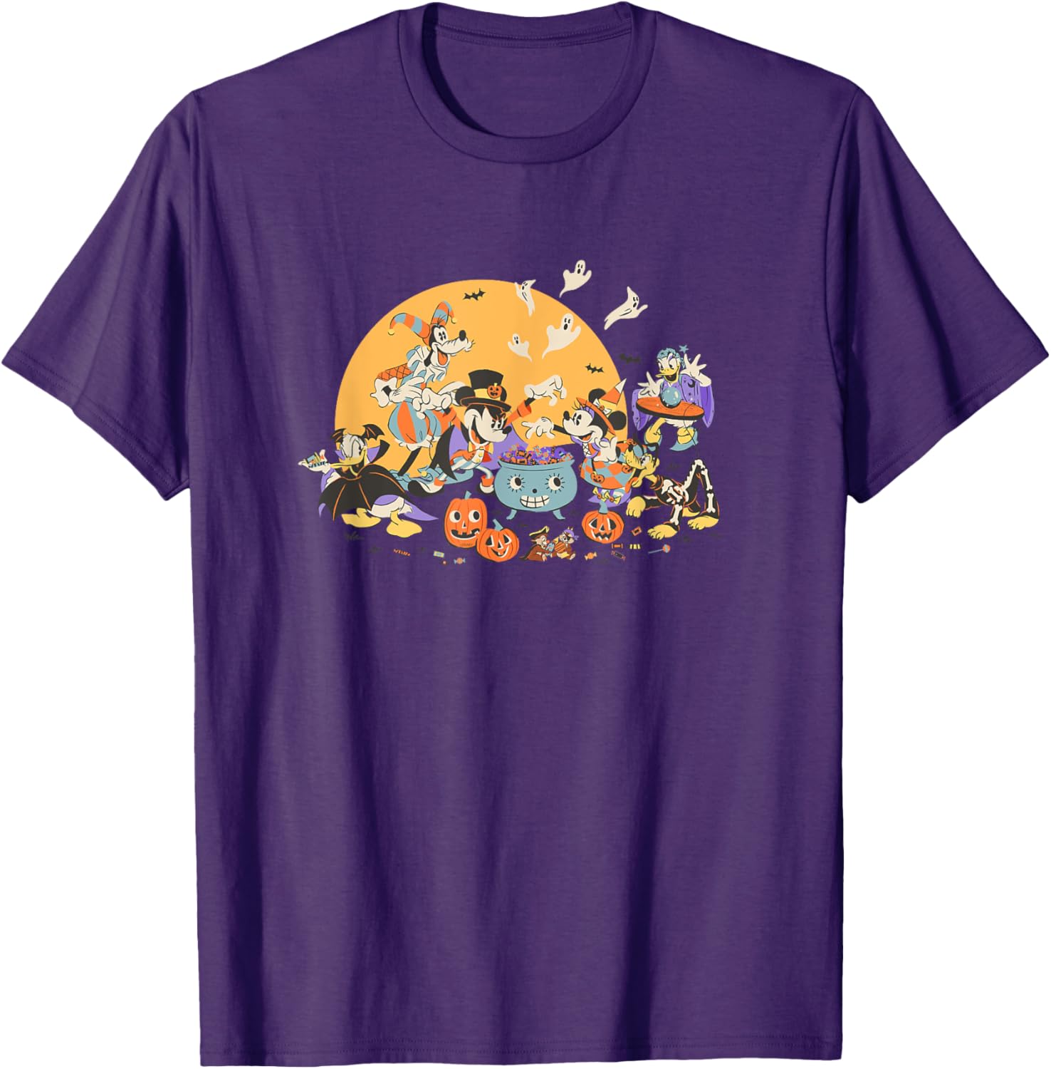 Disney Mickey and Friends Halloween Retro T-Shirt for Fun Holiday Style - 7