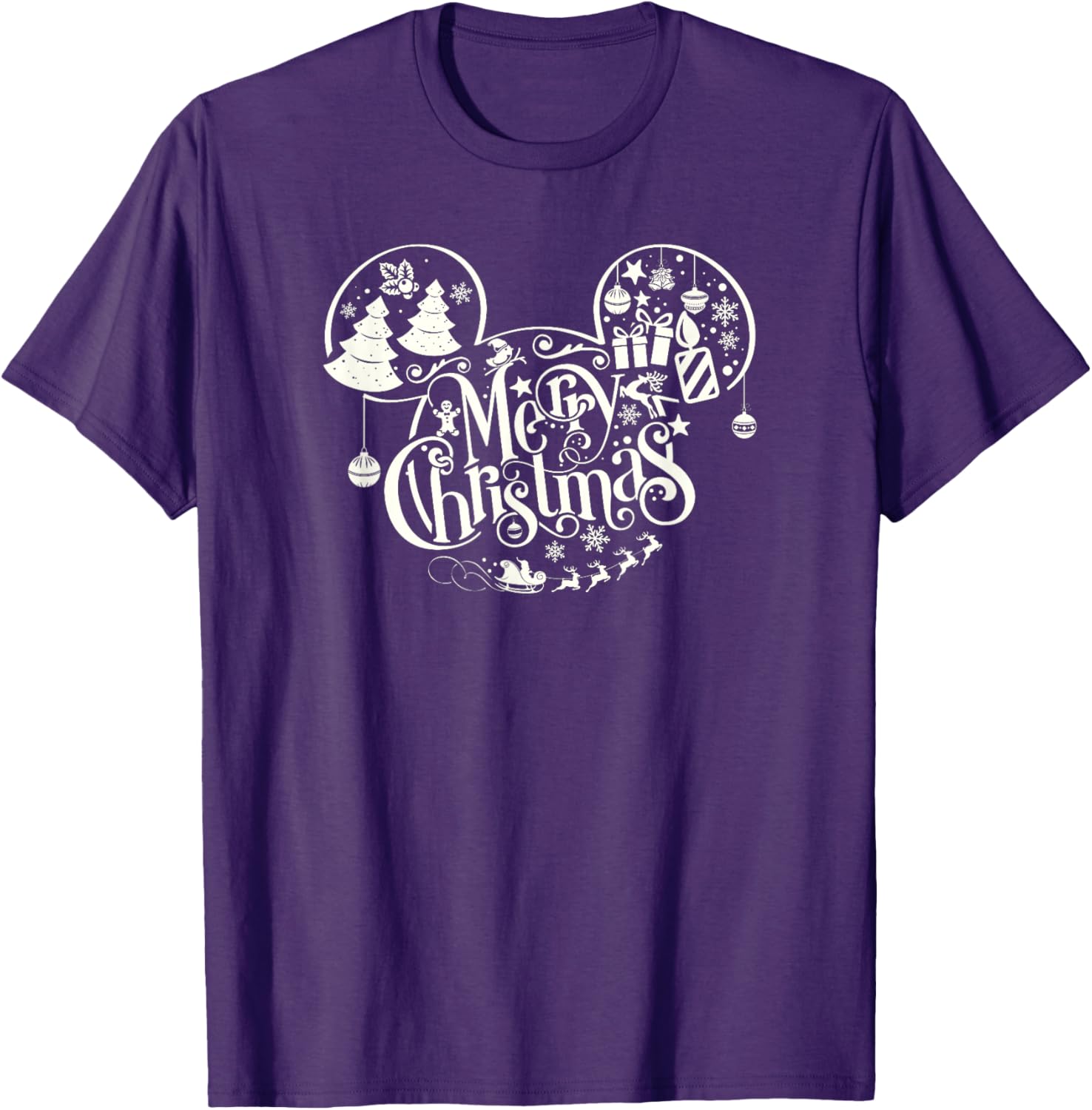 Merry Mickey Ears T-Shirt | Disney Christmas Clothing for Kids & Adults - 8