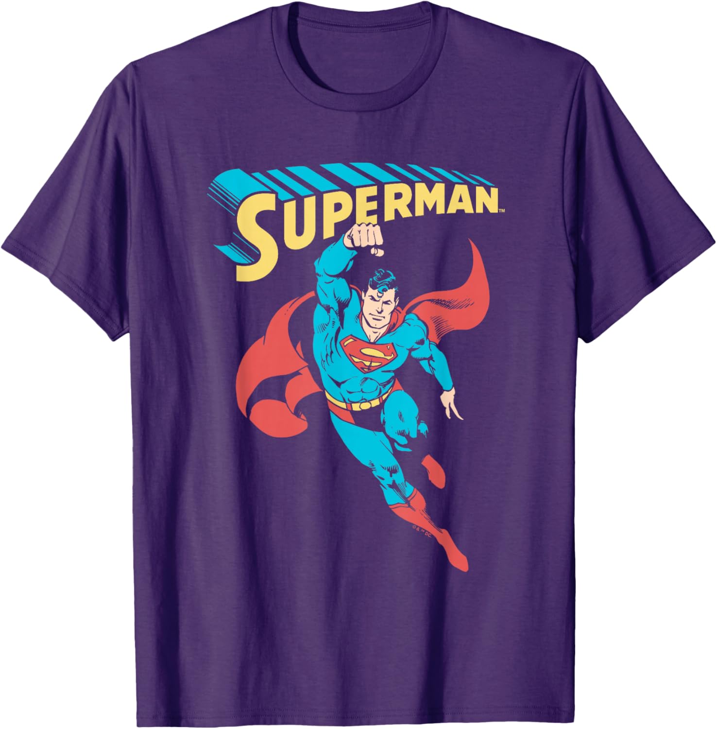 Superman Superhero V-Neck T-Shirt for Adults and Kids - Black, Classic Fit - 3