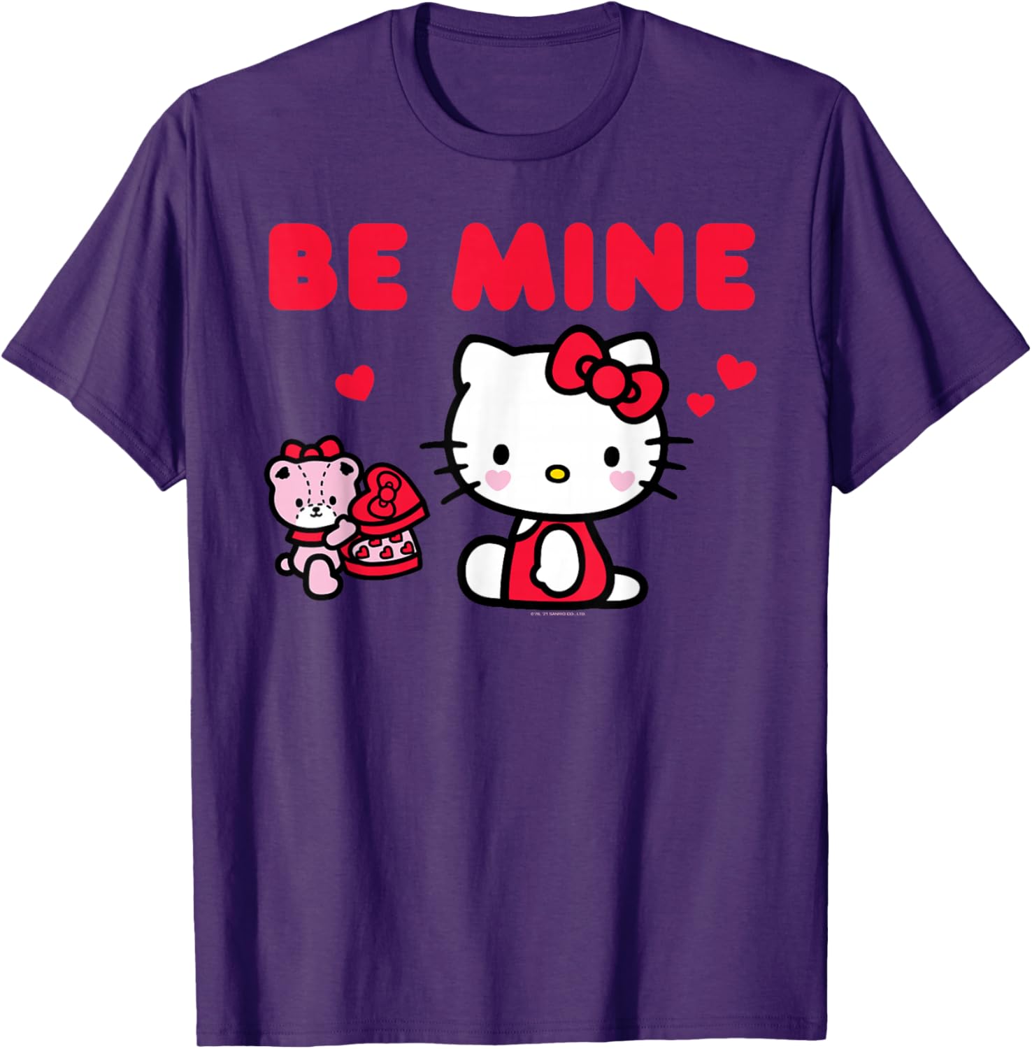 Cute Hello Kitty Be Mine Chocolates T-Shirt for Valentine's Day Fun - 3