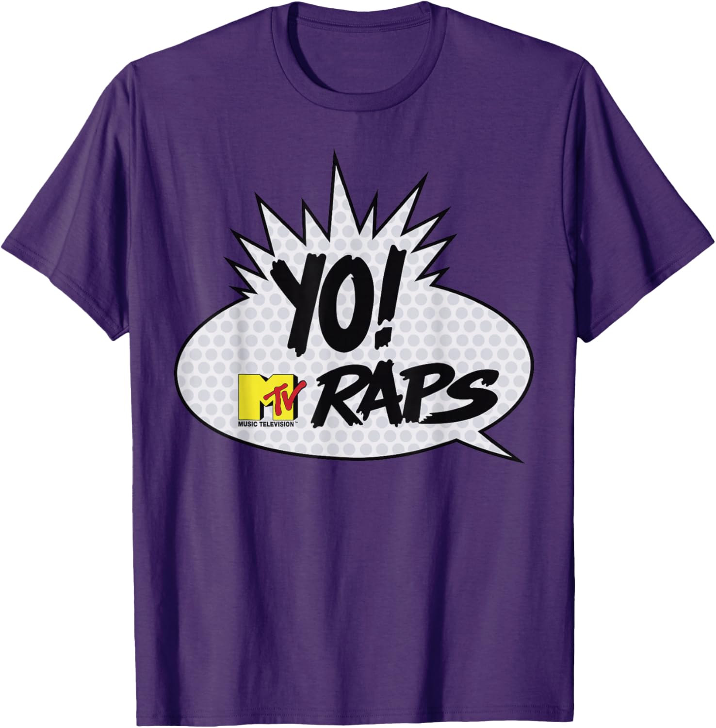 MTV Yo! MTV Raps Comic Book Talk Bubble T-Shirt for Music Lovers - 8