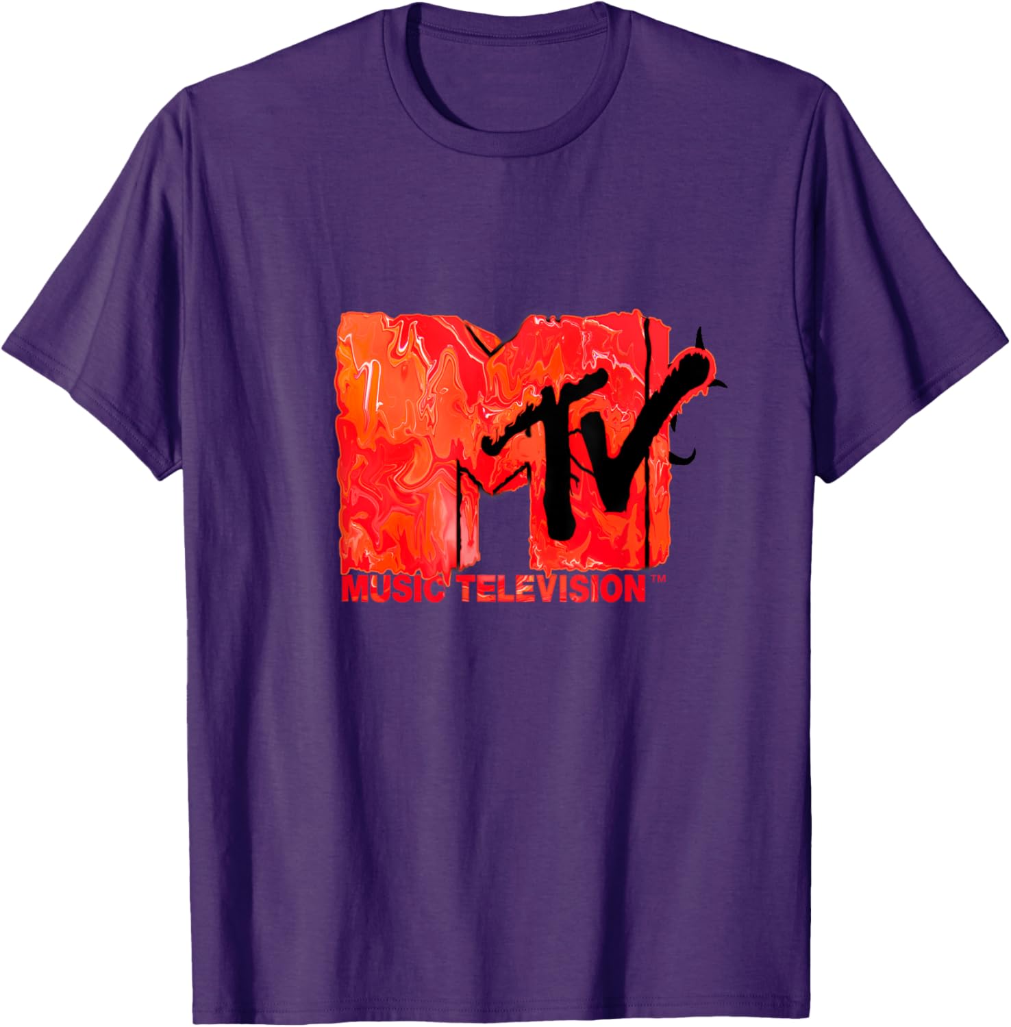 Mademark x MTV Red Lava Flow Logo T-Shirt for Stylish Fans - 4