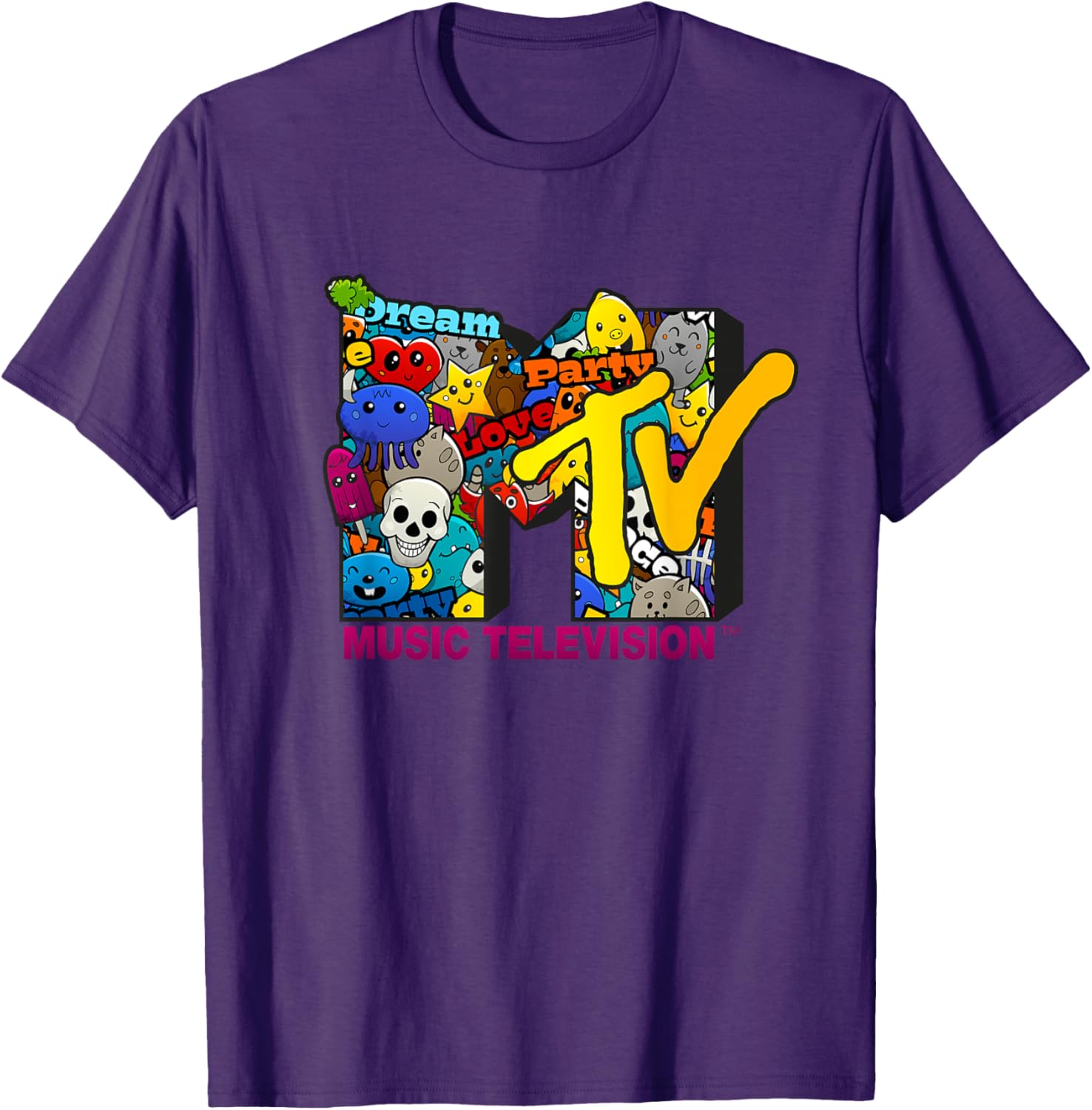Mademark x MTV Fun Love Party Emotes T-Shirt for Happy Vibes - 5