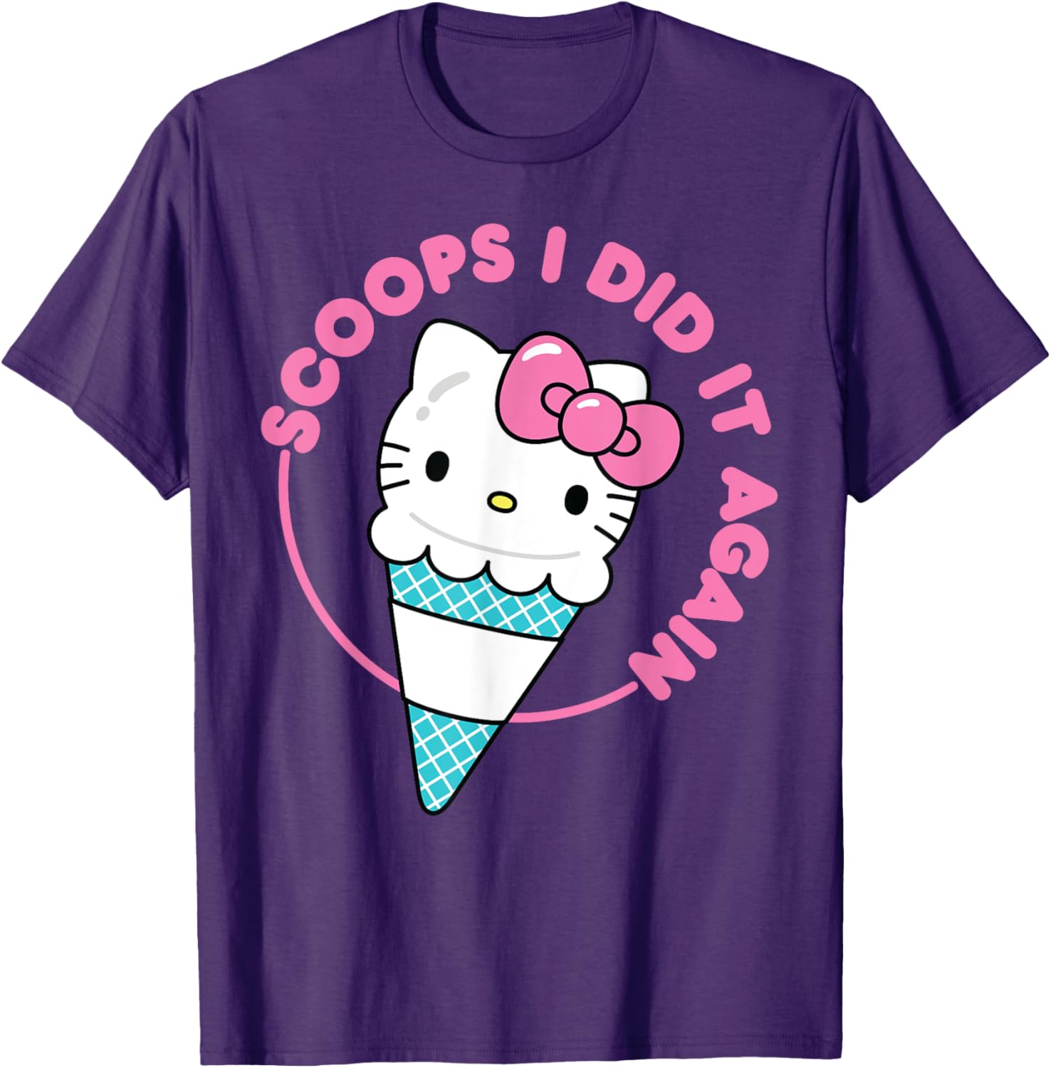 Hello Kitty Ice Cream Cone T-Shirt for Men, Women, Girls & Kids - 7