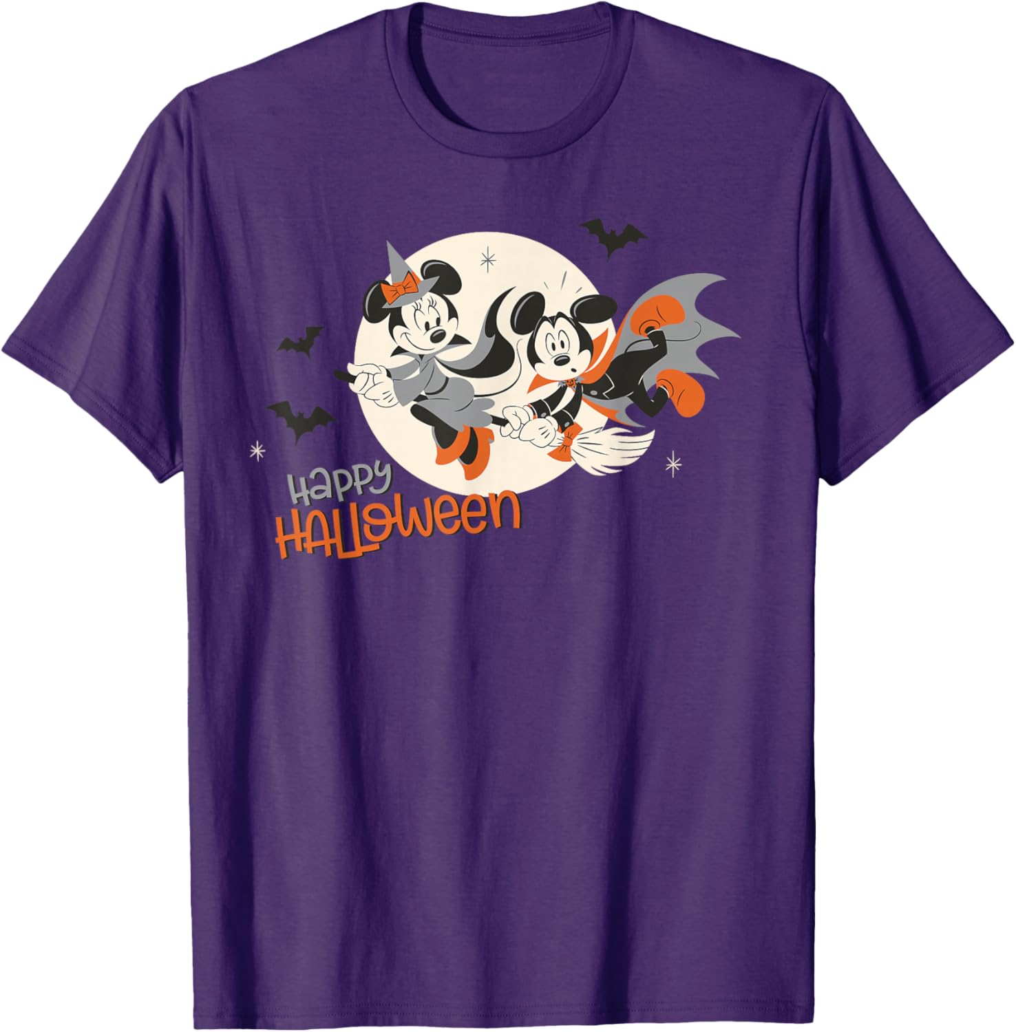 Disney Halloween Minnie and Mickey Flying T-Shirt for Kids and Adults - 1