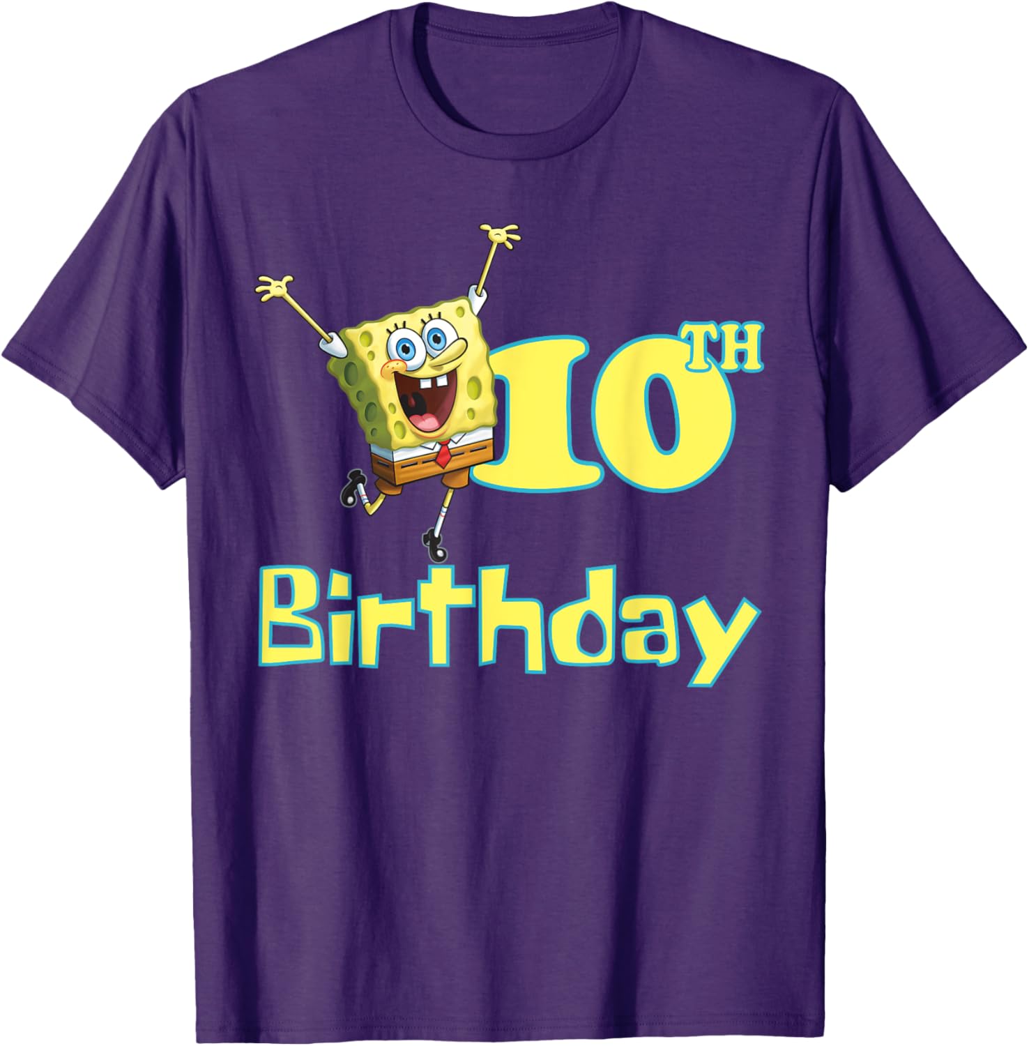 Mademark SpongeBob SquarePants 10th Birthday T-Shirt for Kids and Fans - 15