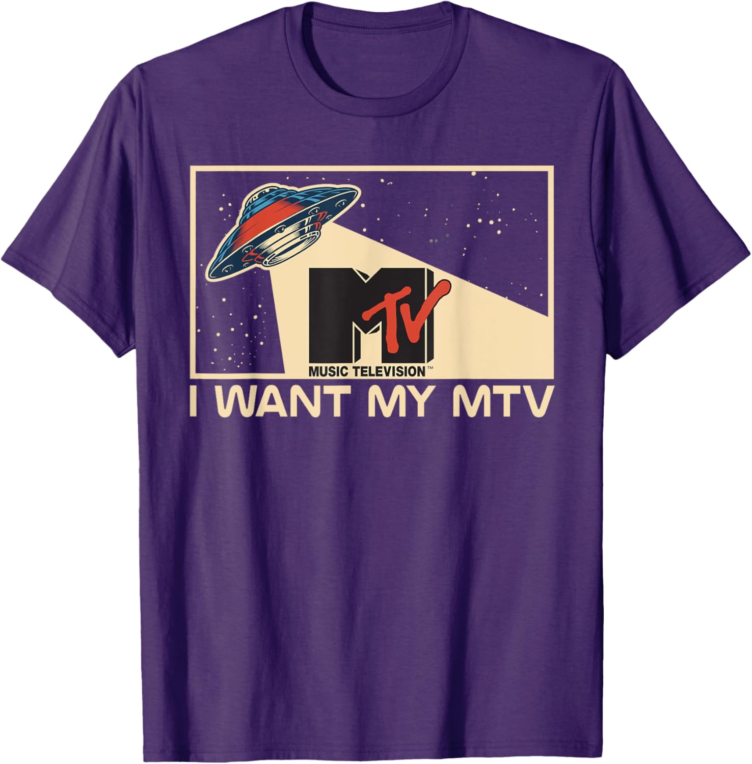 Mademark x MTV Vintage Alien UFO Beam T-Shirt for MTV Fans - 9