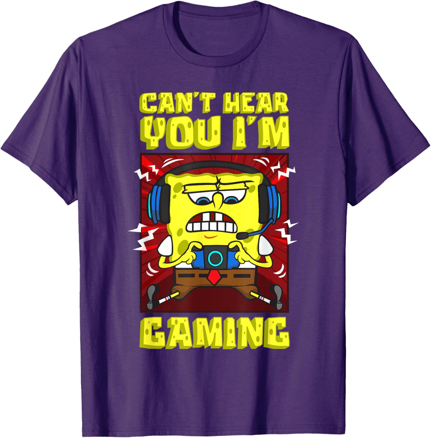 Mademark SpongeBob Gaming T-Shirt for Video Game Lovers and Fans - 10
