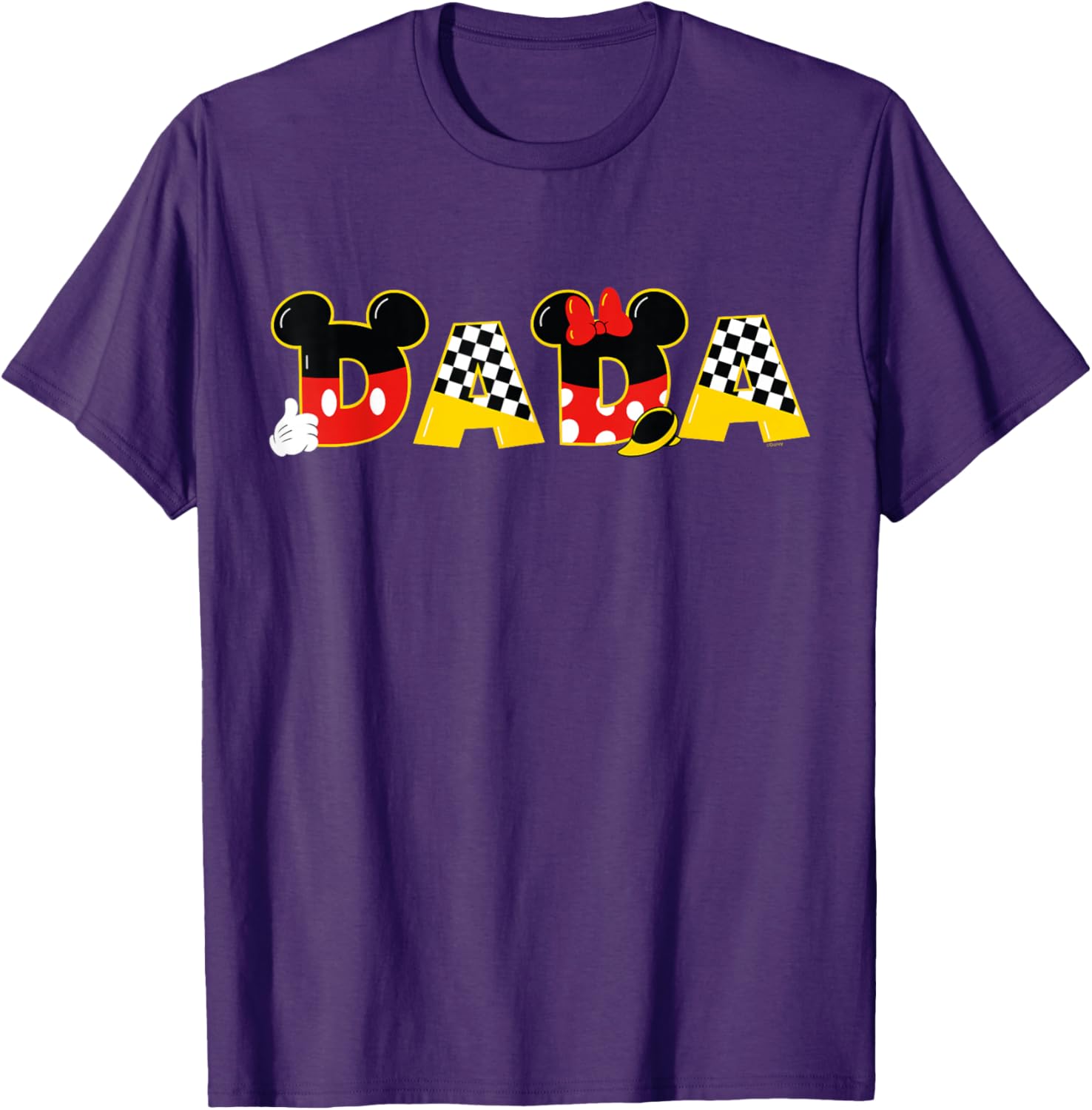 Disney Mickey Minnie Dada T-Shirt Perfect for Father's Day and Family Trips - 1