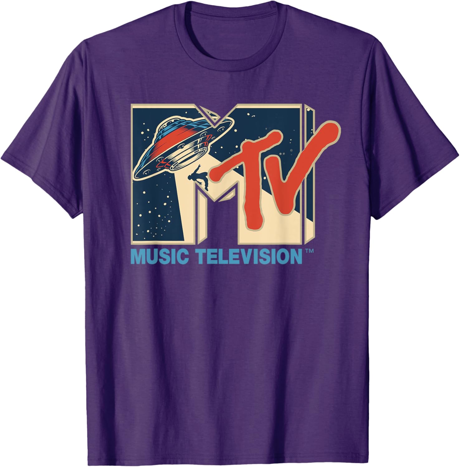 Mademark x MTV Alien UFO Space T-Shirt with Teleporting Beam Design - 13