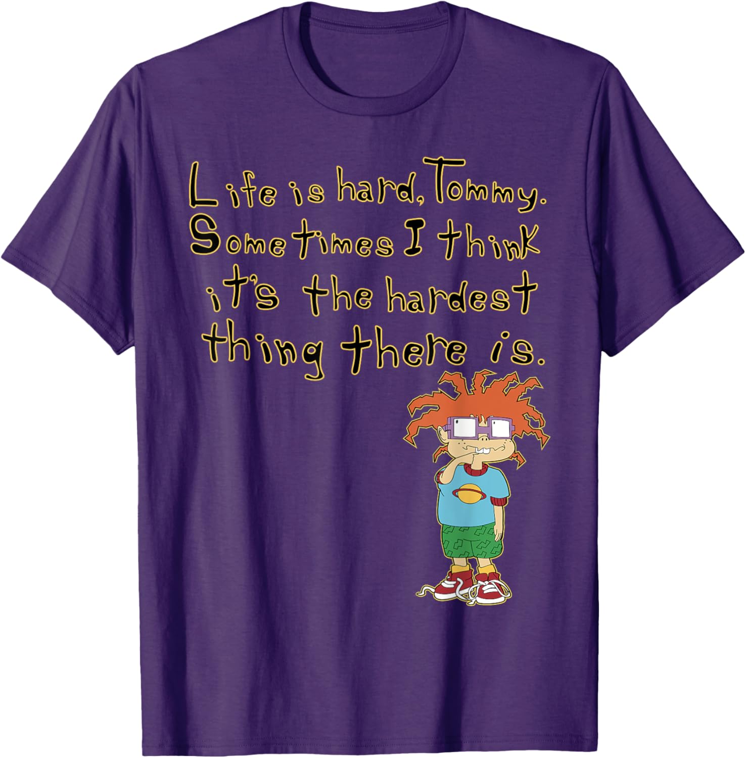 Mademark x Rugrats Chuckie Life is Hard Tommy Graphic T-Shirt - 22
