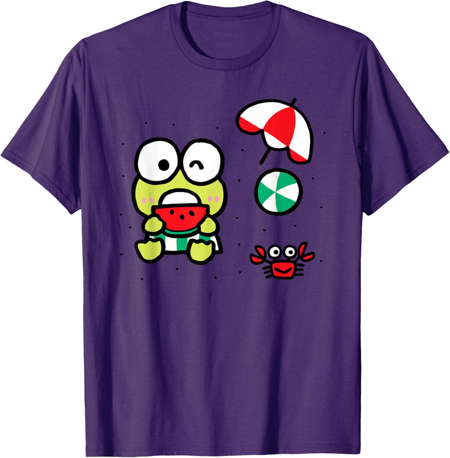Keroppi Beach Summer Watermelon T-Shirt Fun and Cute Summer Apparel - 18