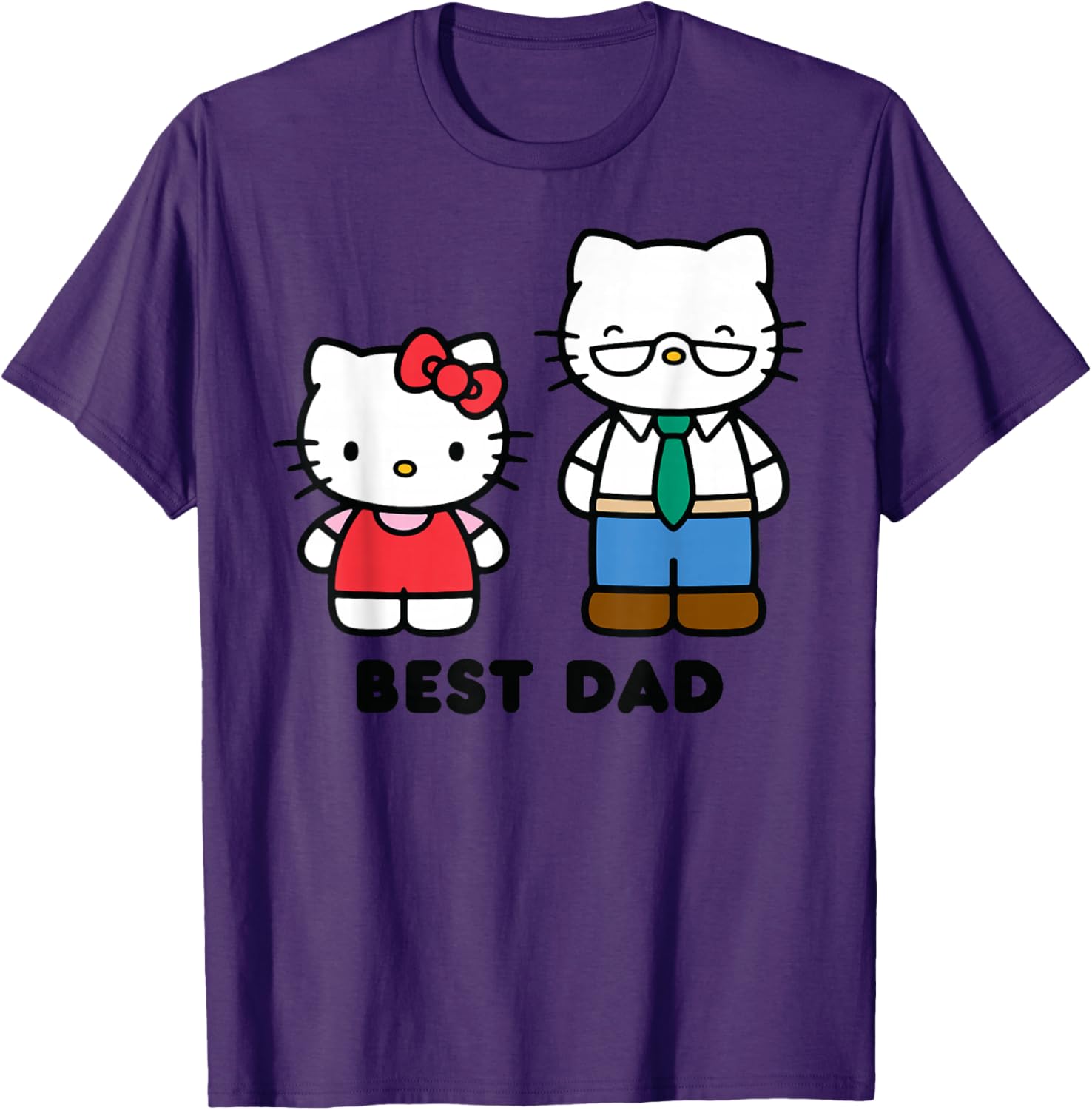 Hello Kitty Best Dad Father's Day T-Shirt for Fun and Stylish Dads - 18