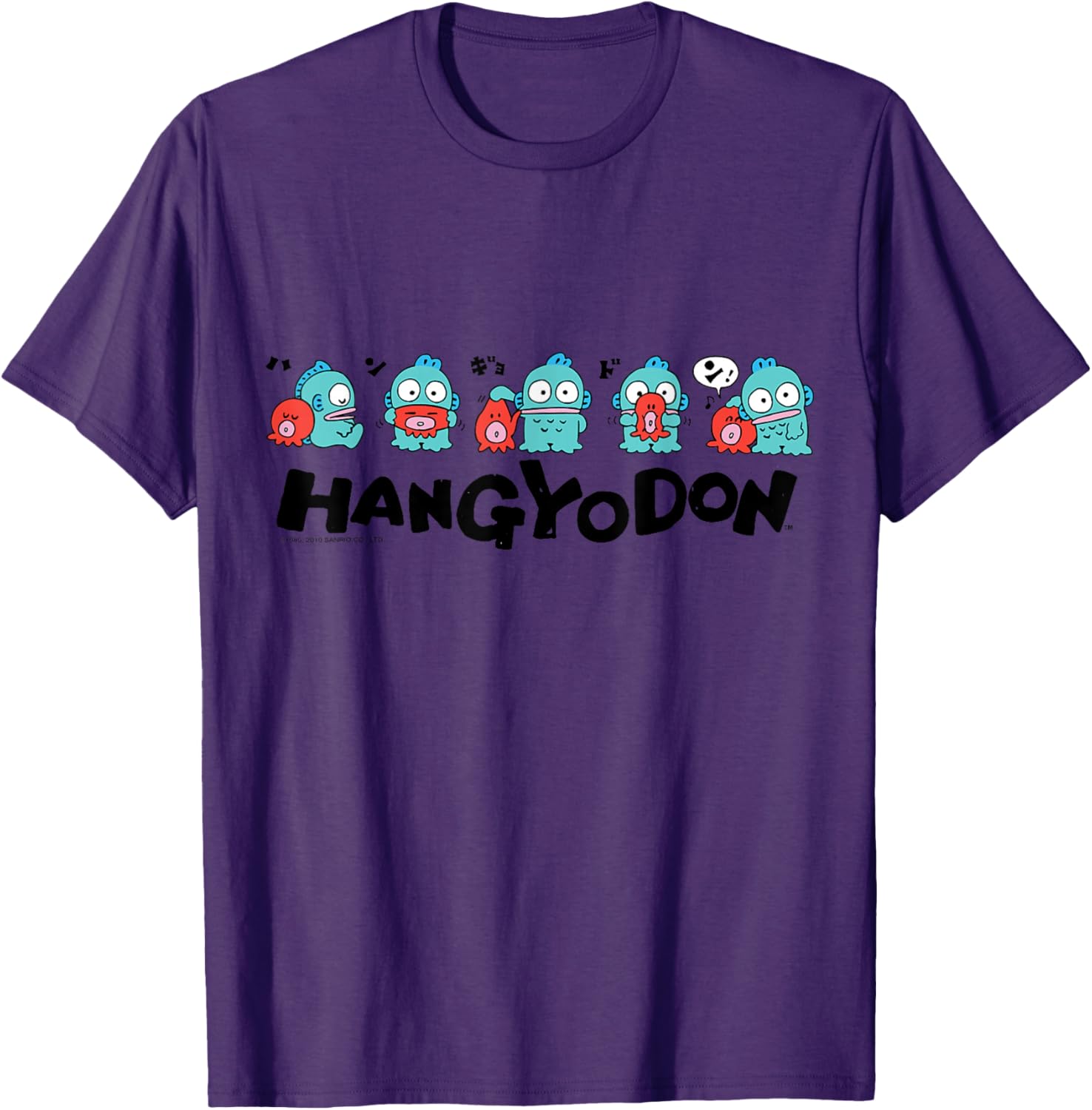 Sanrio Hangyodon and Friends T-Shirt Cute Graphic Tee for Fans - 16