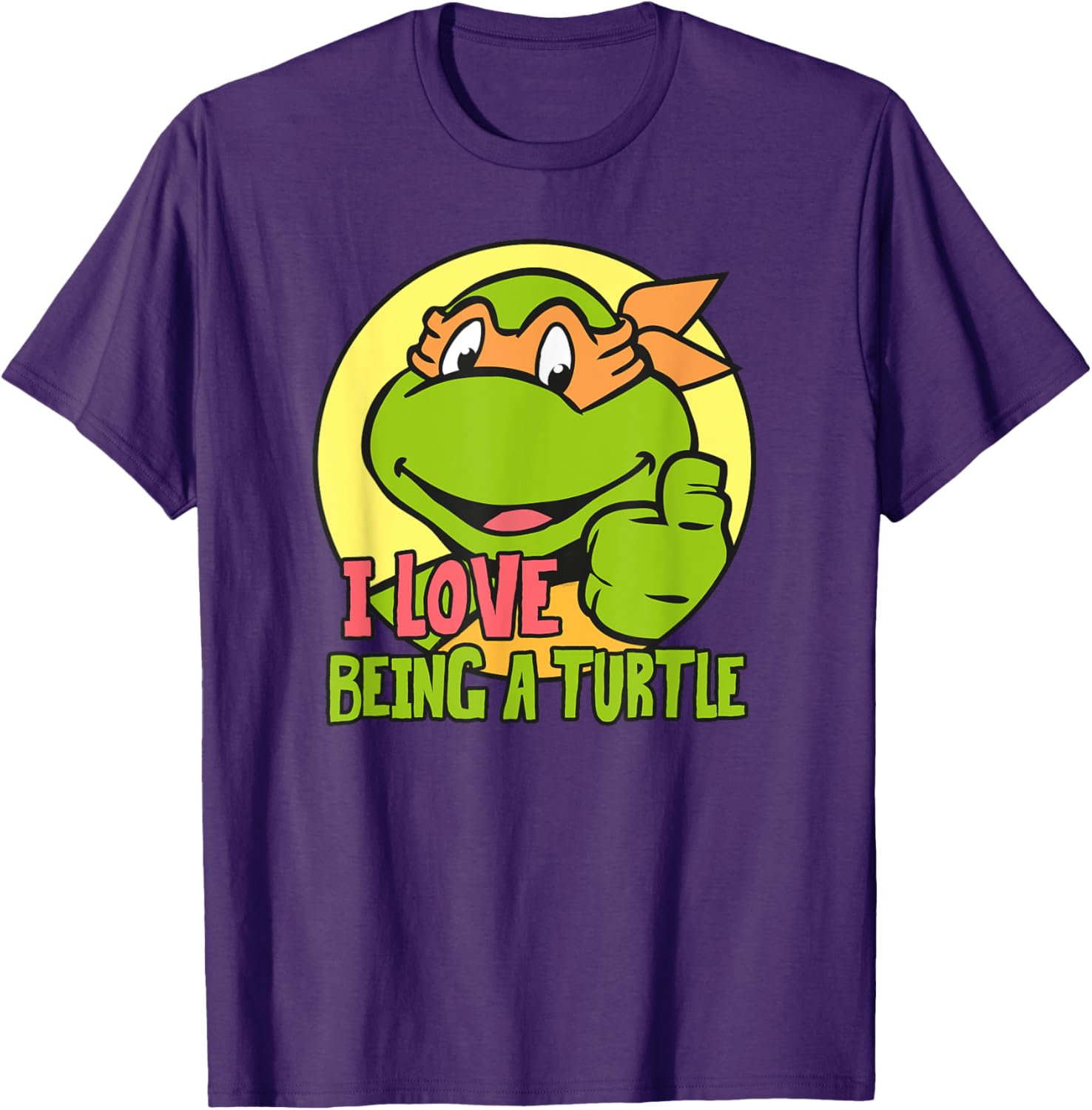 Mademark Teenage Mutant Ninja Turtles Michelangelo Love Being a Turtle T-Shirt - 1