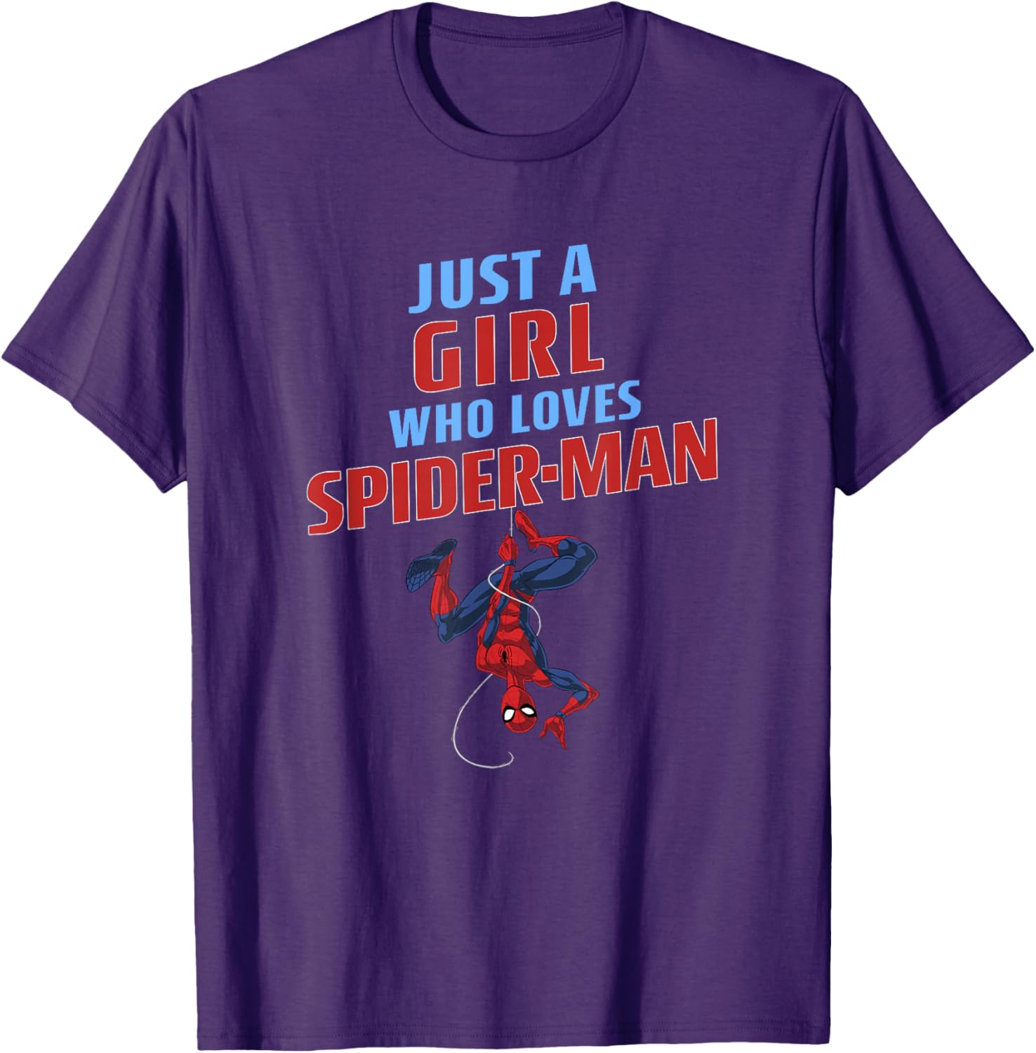 Just A Girl Who Loves Spider-Man T-Shirt - Classic Marvel Apparel - 8
