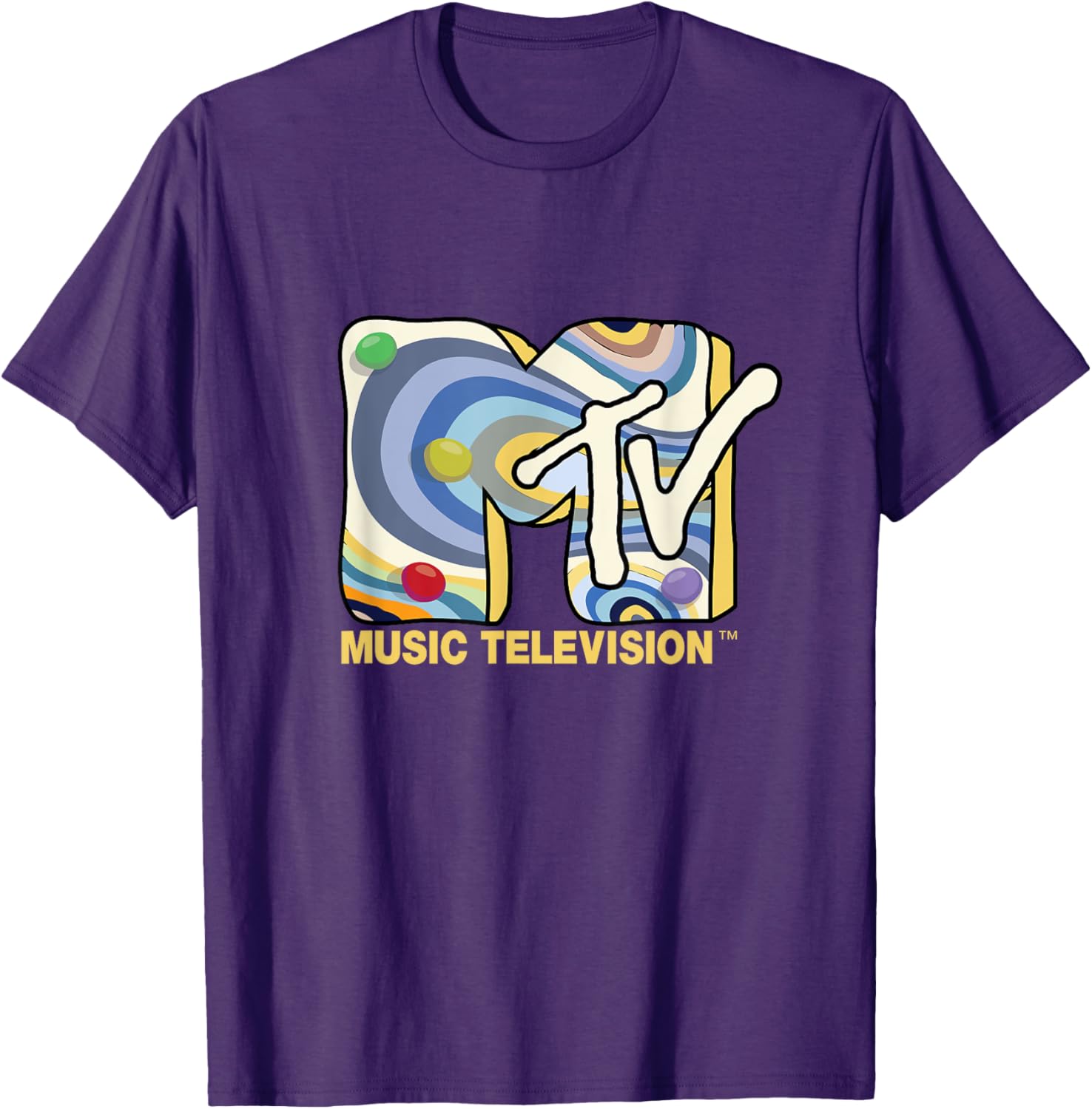 Mademark x MTV Retro Logo T-Shirt with 70s and 80s Party Art Design - 10