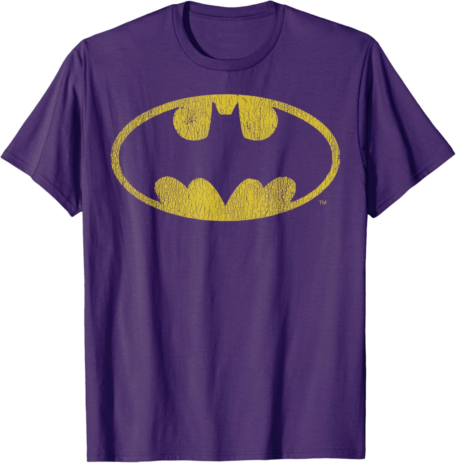 Batman Distressed Classic Logo Short Sleeve T-Shirt for Fans of DC Comics - 3