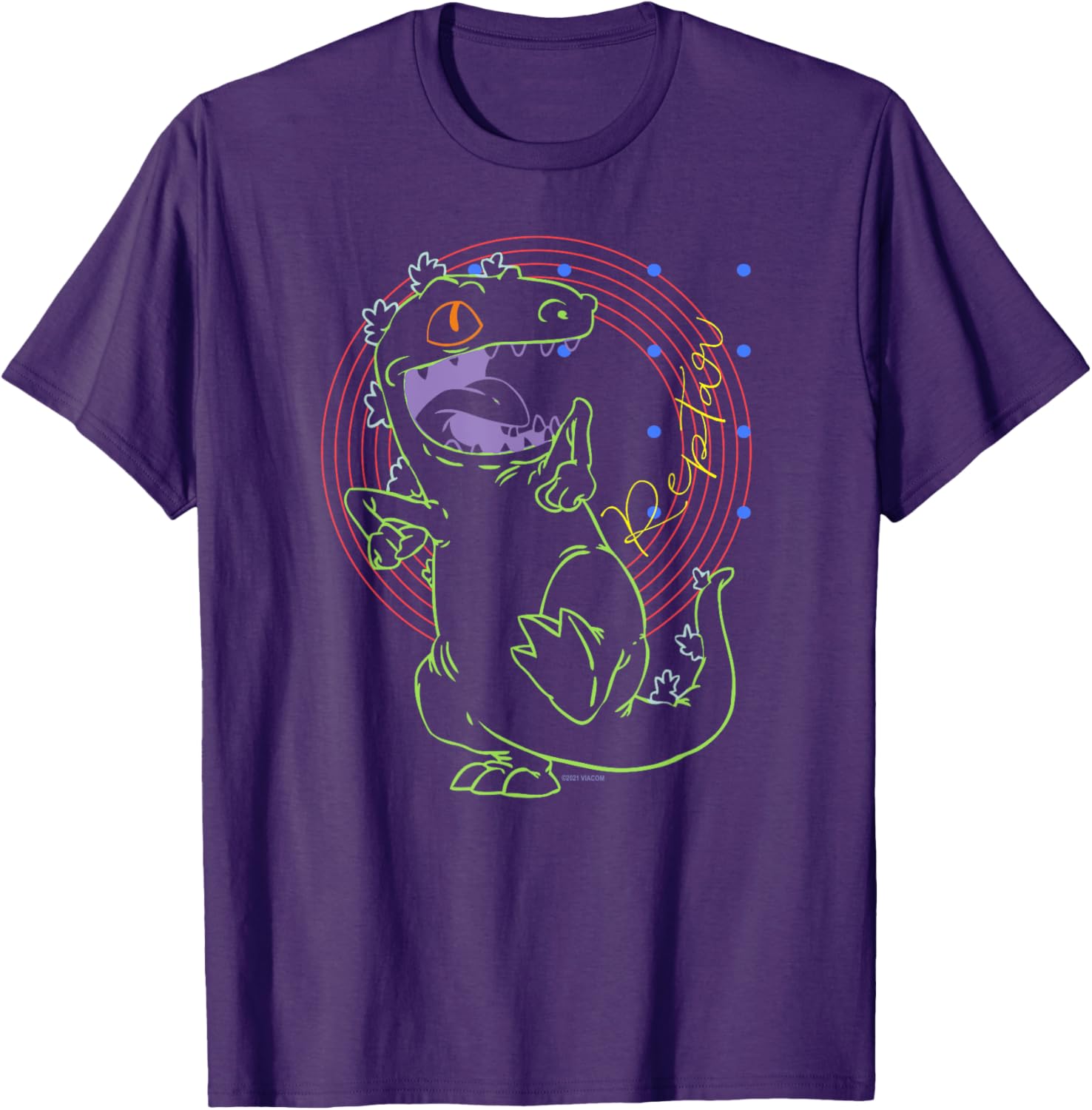 Mademark Rugrats Reptar Retro Outline T-Shirt for Nostalgic Fans - 3